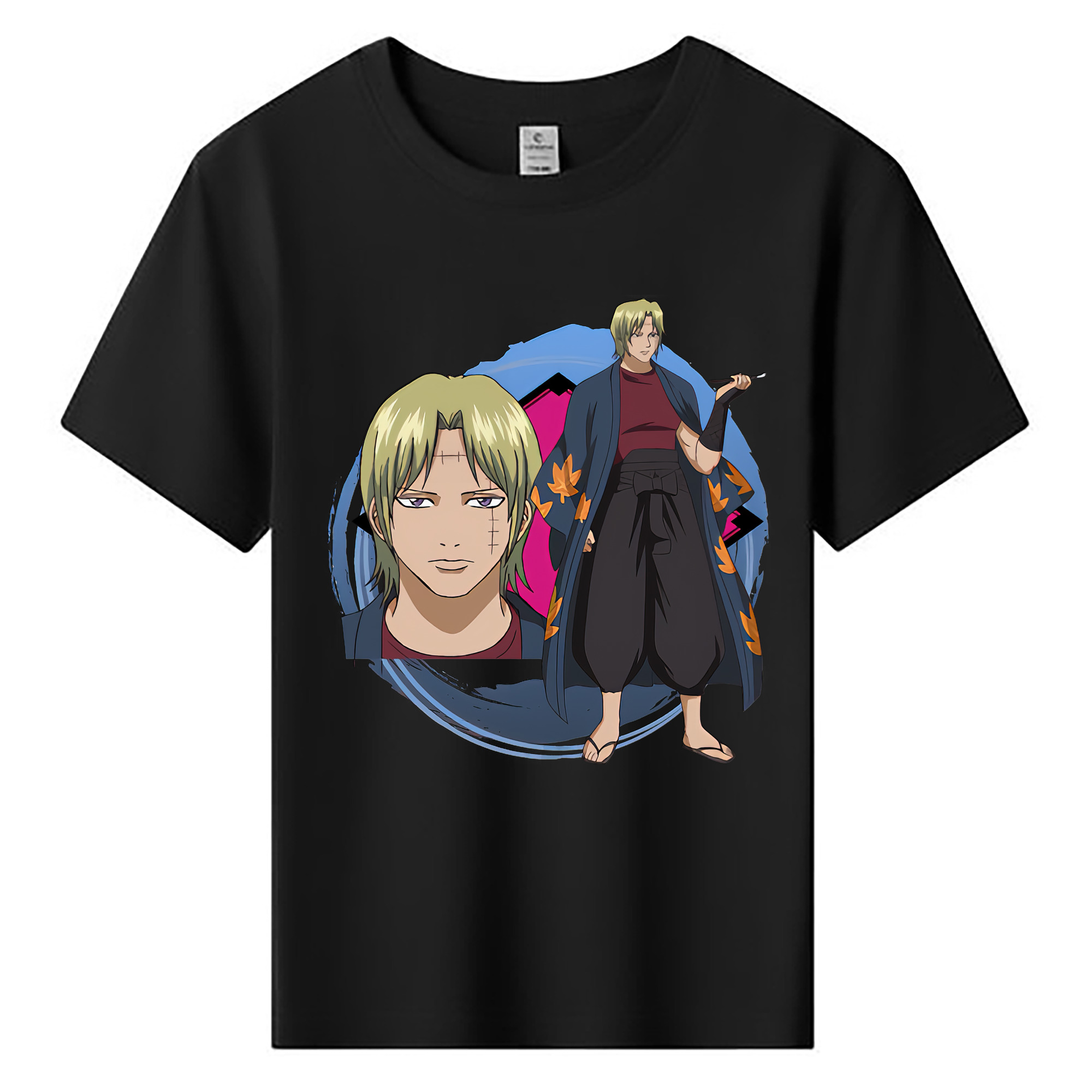 （画像用） ぎんたま 坂田銀時（さかたぎんとき） 神楽 志村新八（しむら しんぱち） GINTAMA Sakata Gintoki Kagura Shimura Shinpachi 綿100％キッズTシャツ（フロントプリント）