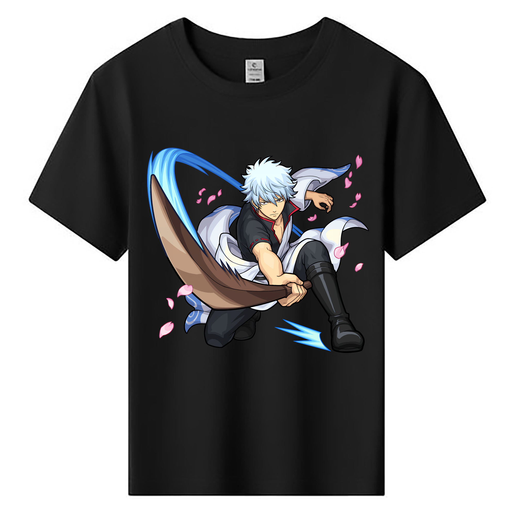 （画像用） ぎんたま 坂田銀時（さかたぎんとき） 神楽 志村新八（しむら しんぱち） GINTAMA Sakata Gintoki Kagura Shimura Shinpachi 綿100％キッズTシャツ（フロントプリント）