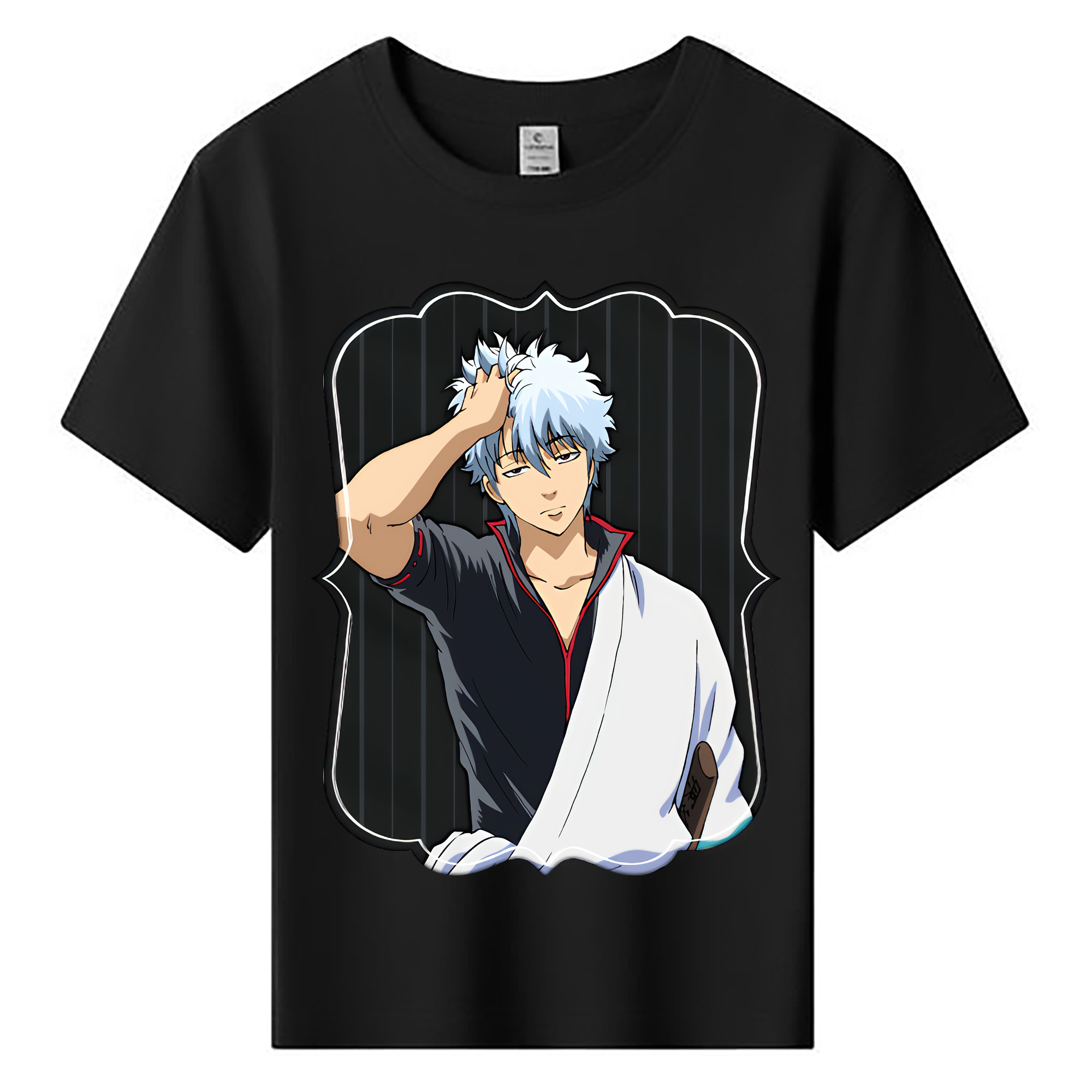 （画像用） ぎんたま 坂田銀時（さかたぎんとき） 神楽 志村新八（しむら しんぱち） GINTAMA Sakata Gintoki Kagura Shimura Shinpachi 綿100％キッズTシャツ（フロントプリント）