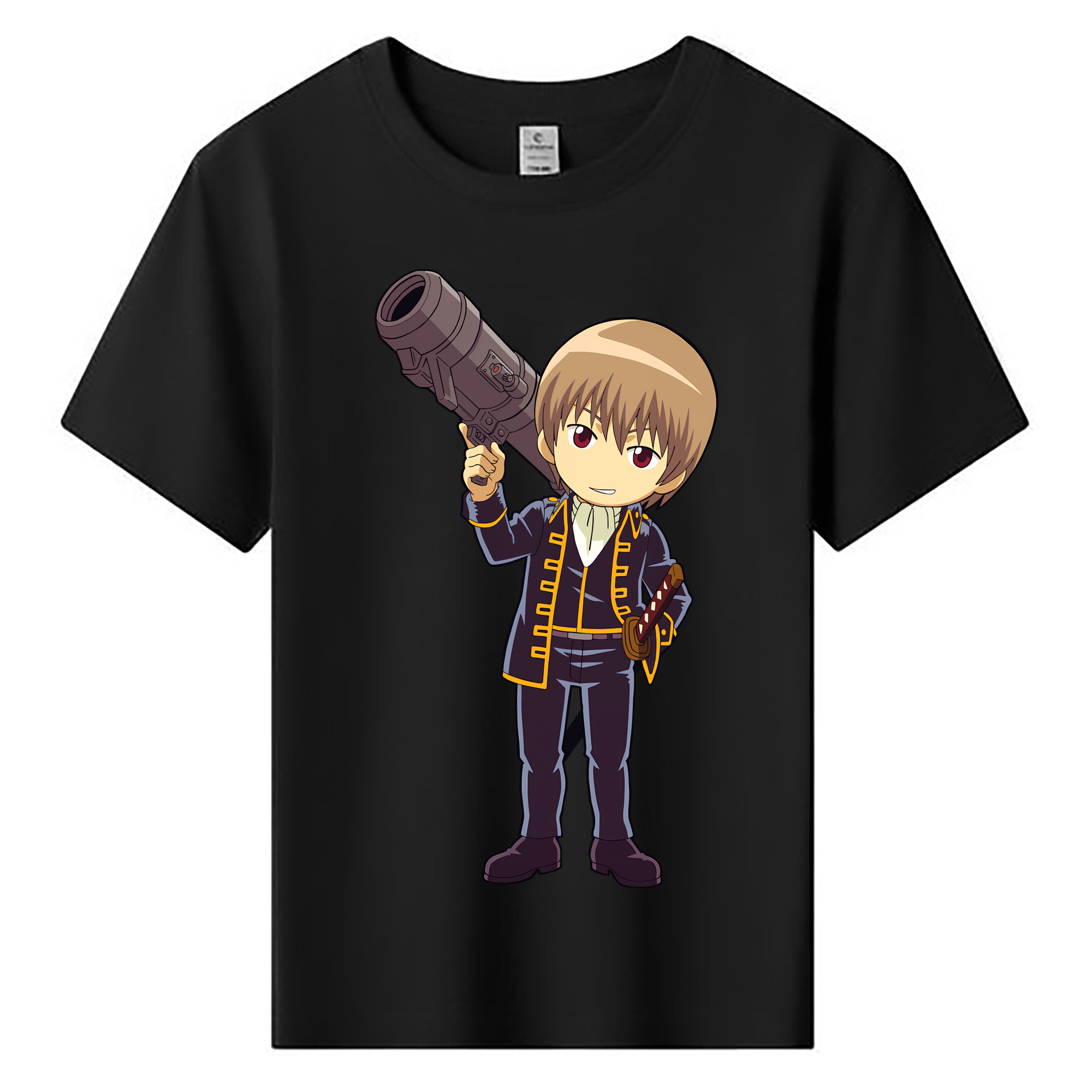（画像用） ぎんたま 坂田銀時（さかたぎんとき） 神楽 志村新八（しむら しんぱち） GINTAMA Sakata Gintoki Kagura Shimura Shinpachi 綿100％キッズTシャツ（フロントプリント）