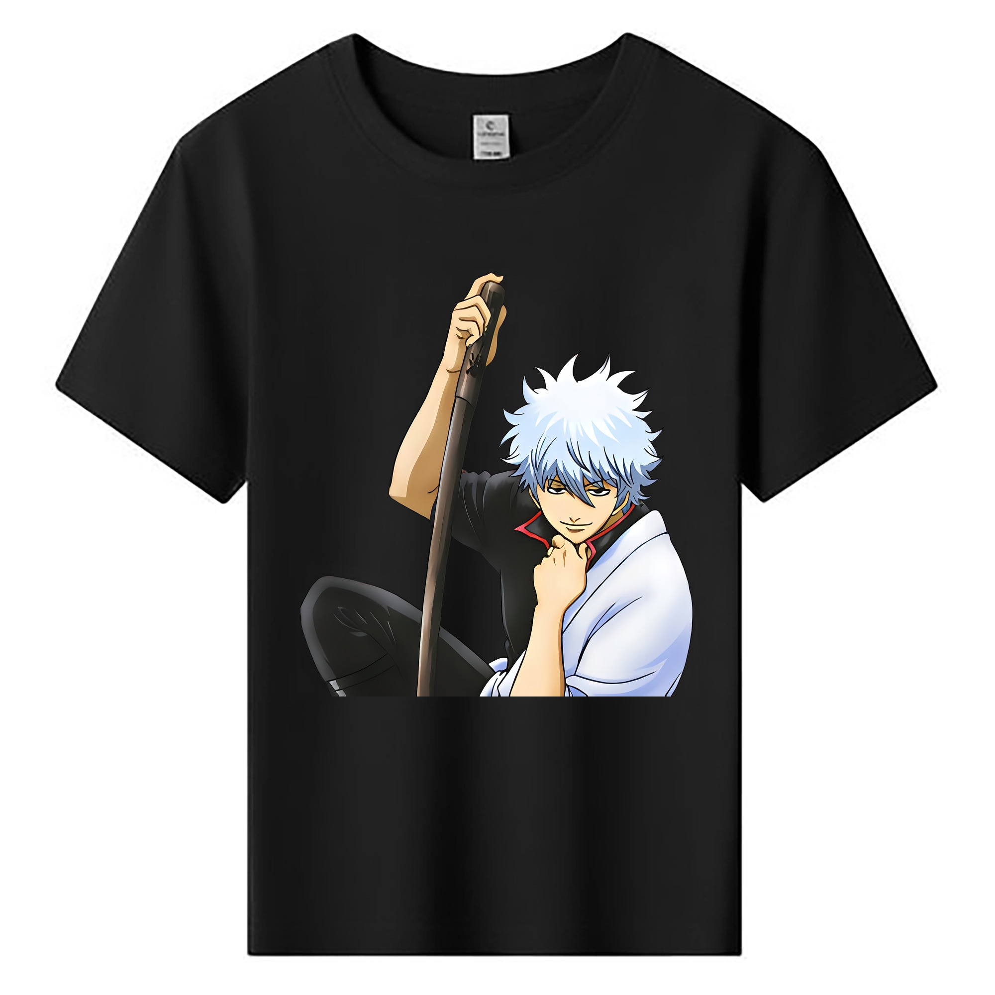 （画像用） ぎんたま 坂田銀時（さかたぎんとき） 神楽 志村新八（しむら しんぱち） GINTAMA Sakata Gintoki Kagura Shimura Shinpachi 綿100％キッズTシャツ（フロントプリント）