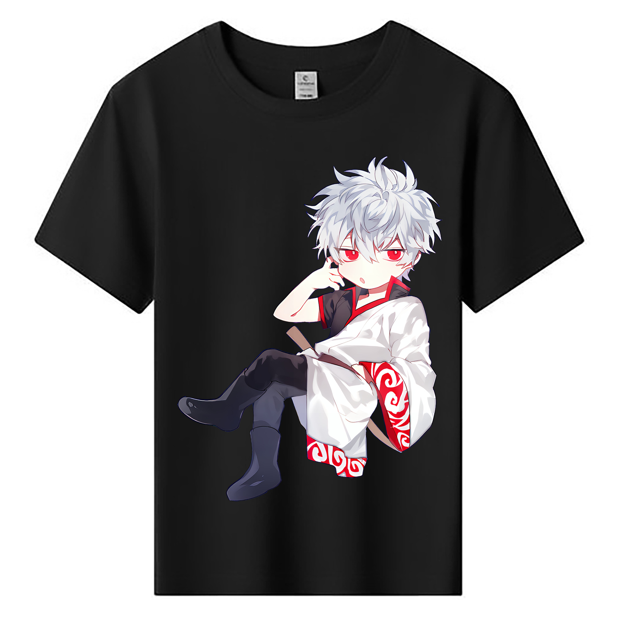 （画像用） ぎんたま 坂田銀時（さかたぎんとき） 神楽 志村新八（しむら しんぱち） GINTAMA Sakata Gintoki Kagura Shimura Shinpachi 綿100％キッズTシャツ（フロントプリント）