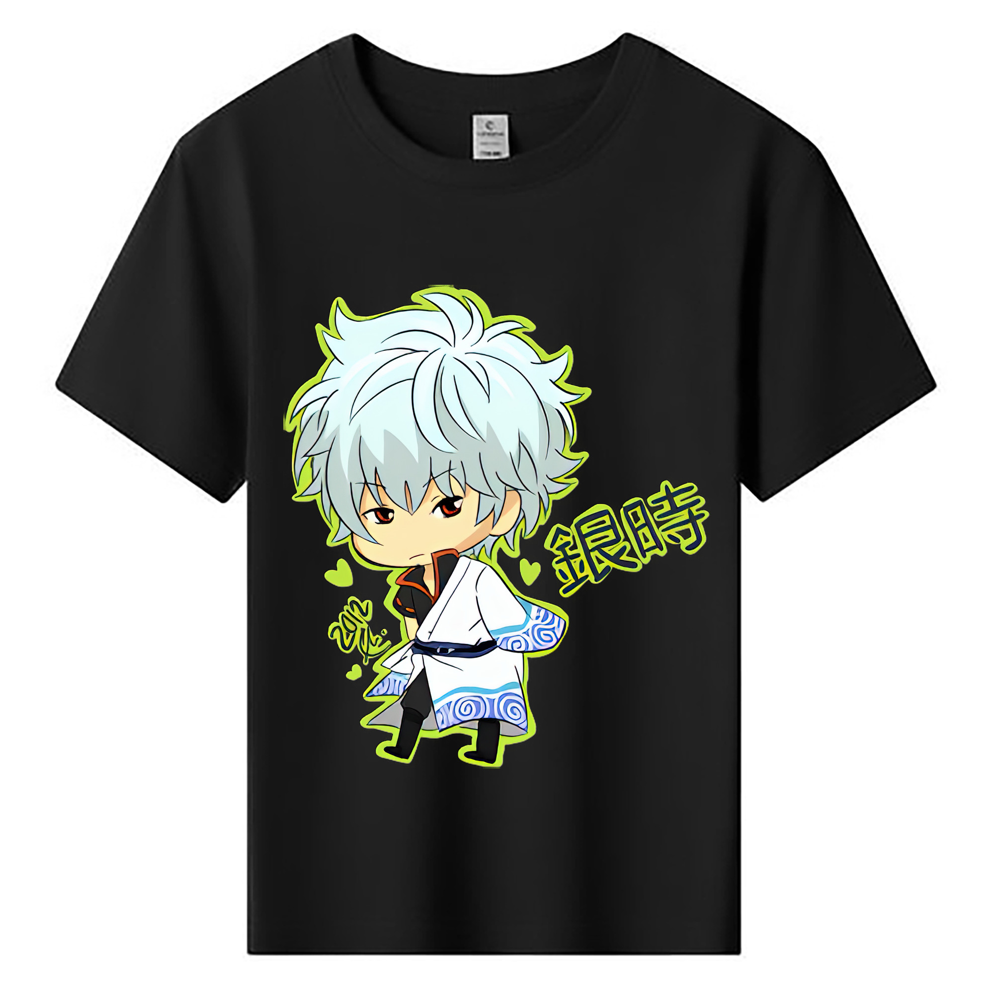 （画像用） ぎんたま 坂田銀時（さかたぎんとき） 神楽 志村新八（しむら しんぱち） GINTAMA Sakata Gintoki Kagura Shimura Shinpachi 綿100％キッズTシャツ（フロントプリント）