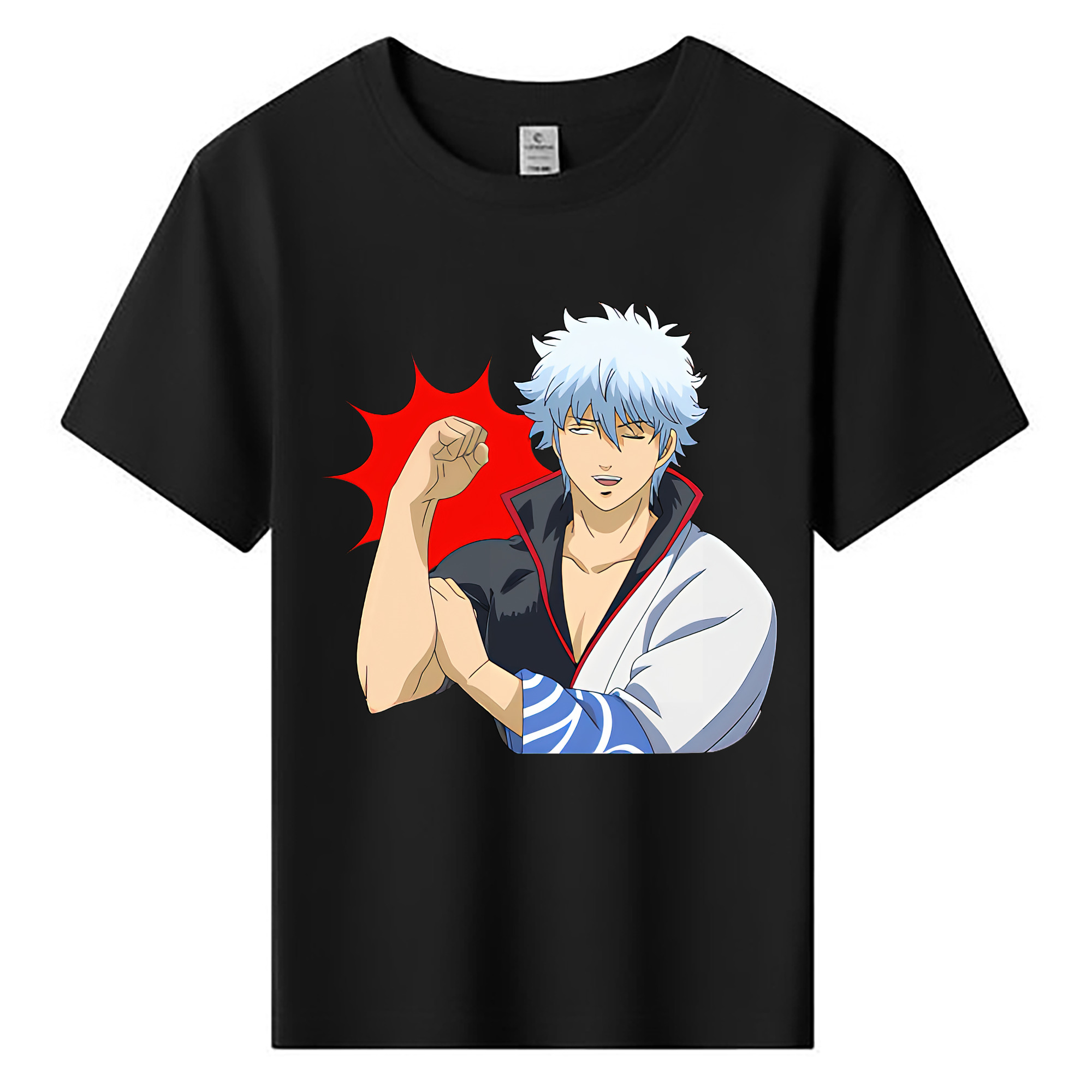 （画像用） ぎんたま 坂田銀時（さかたぎんとき） 神楽 志村新八（しむら しんぱち） GINTAMA Sakata Gintoki Kagura Shimura Shinpachi 綿100％キッズTシャツ（フロントプリント）