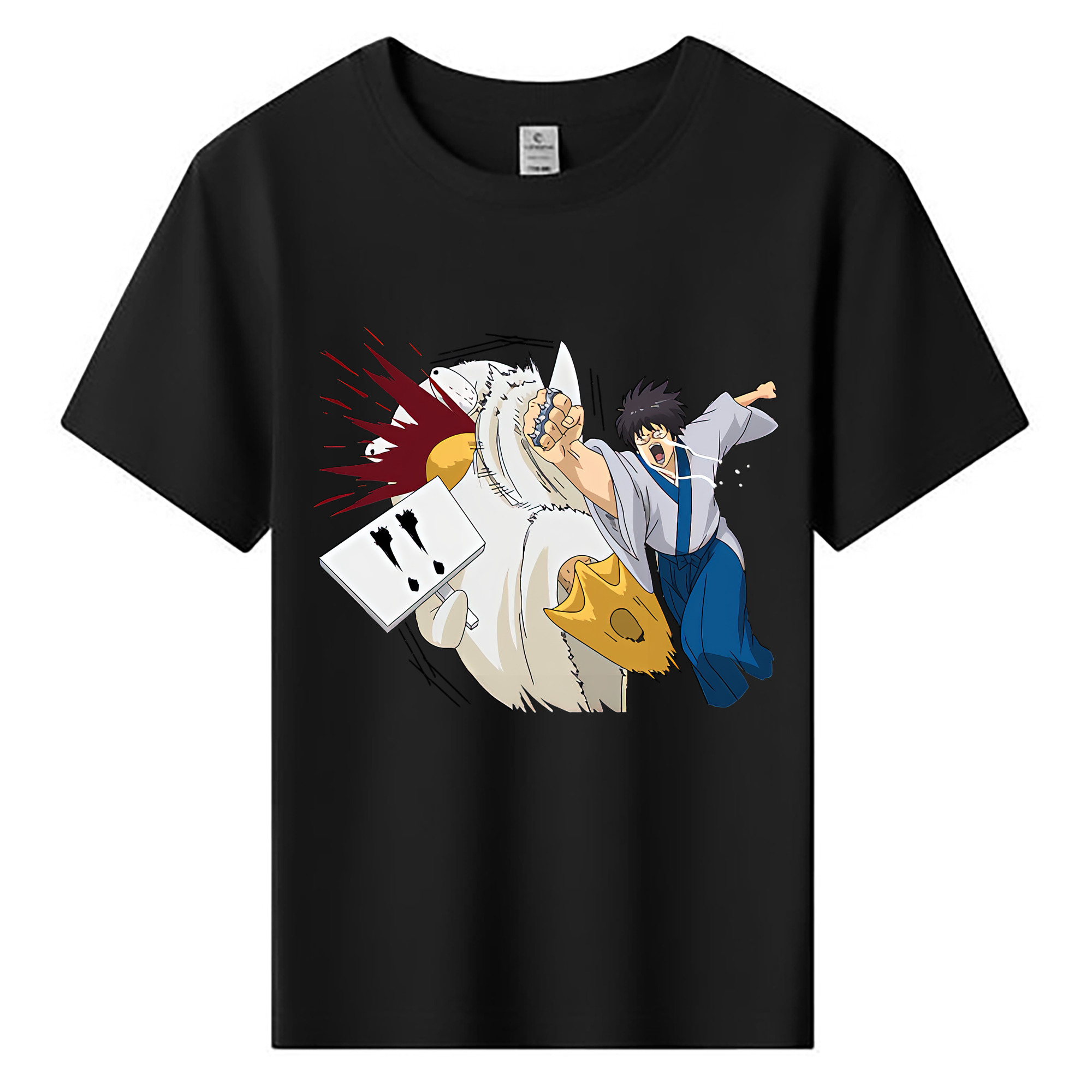 （画像用） ぎんたま 坂田銀時（さかたぎんとき） 神楽 志村新八（しむら しんぱち） GINTAMA Sakata Gintoki Kagura Shimura Shinpachi 綿100％キッズTシャツ（フロントプリント）