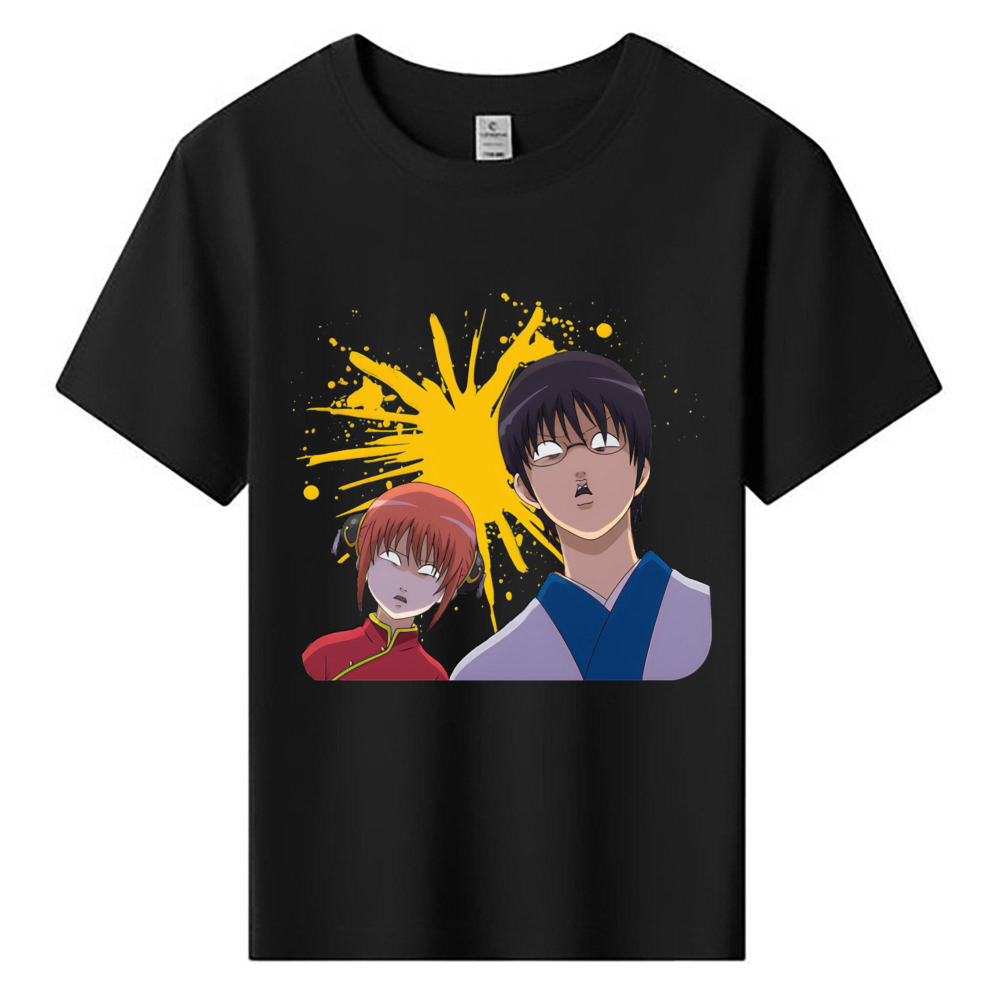 （画像用） ぎんたま 坂田銀時（さかたぎんとき） 神楽 志村新八（しむら しんぱち） GINTAMA Sakata Gintoki Kagura Shimura Shinpachi 綿100％キッズTシャツ（フロントプリント）