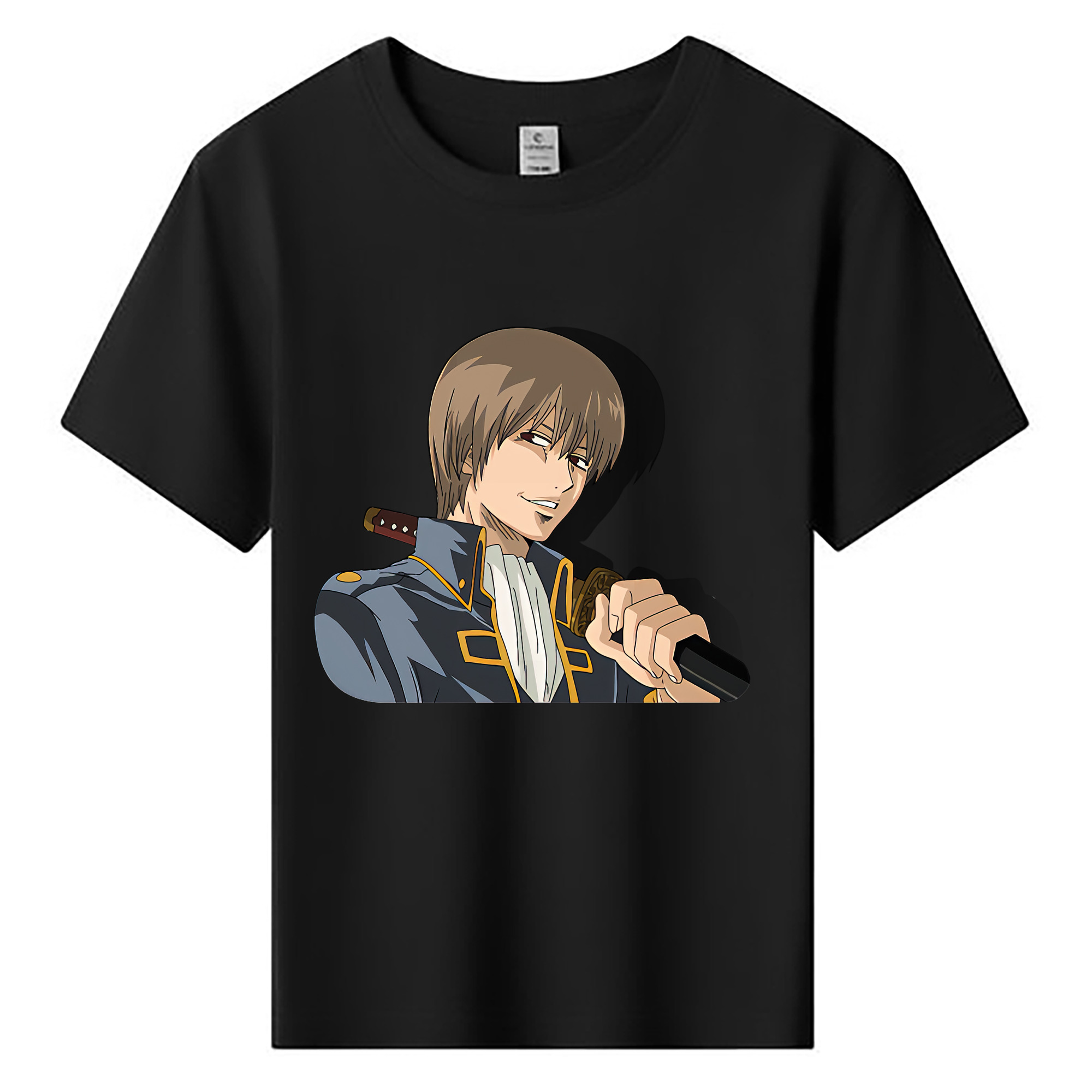 （画像用） ぎんたま 坂田銀時（さかたぎんとき） 神楽 志村新八（しむら しんぱち） GINTAMA Sakata Gintoki Kagura Shimura Shinpachi 綿100％キッズTシャツ（フロントプリント）