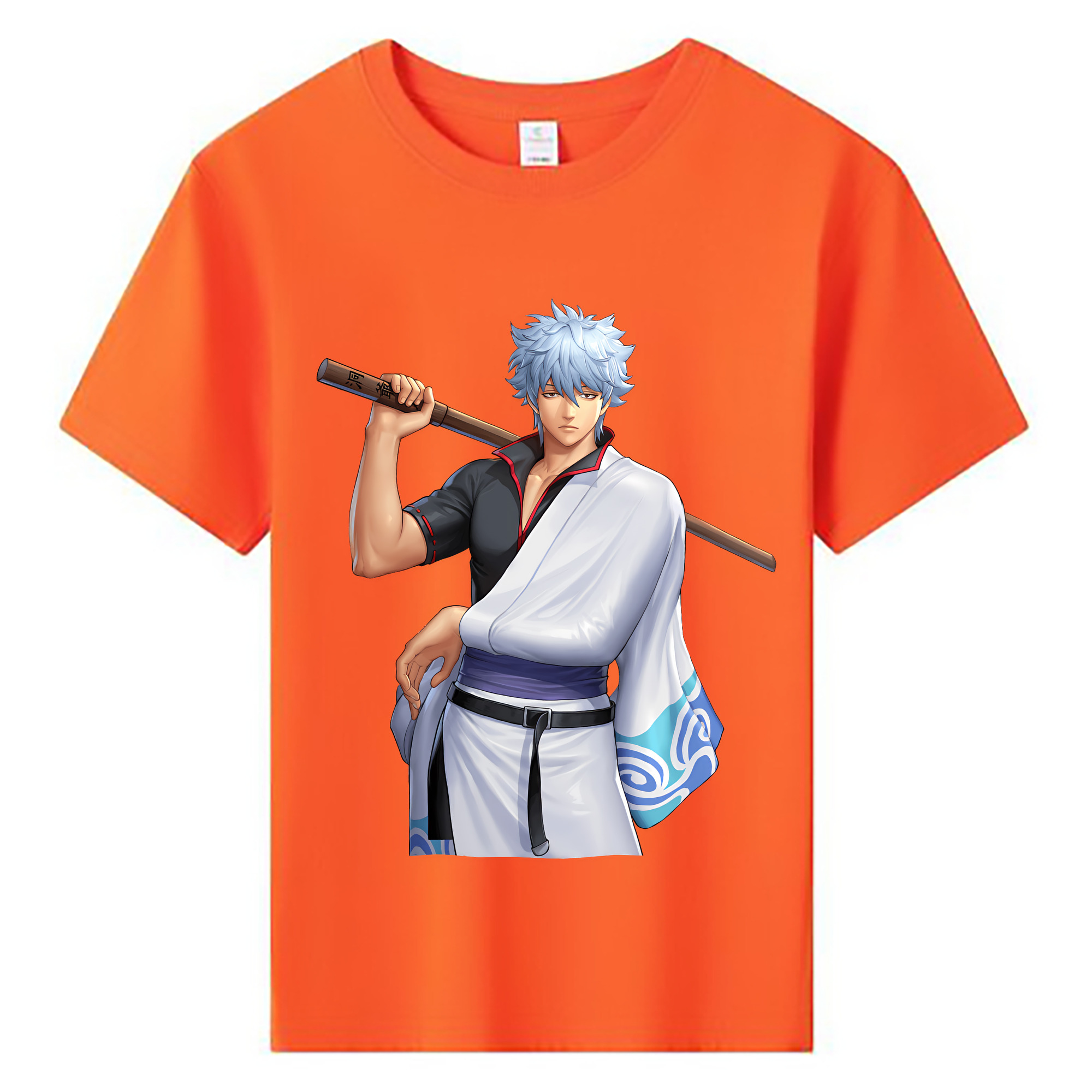 （画像用） ぎんたま 坂田銀時（さかたぎんとき） 神楽 志村新八（しむら しんぱち） GINTAMA Sakata Gintoki Kagura Shimura Shinpachi 綿100％キッズTシャツ（フロントプリント）