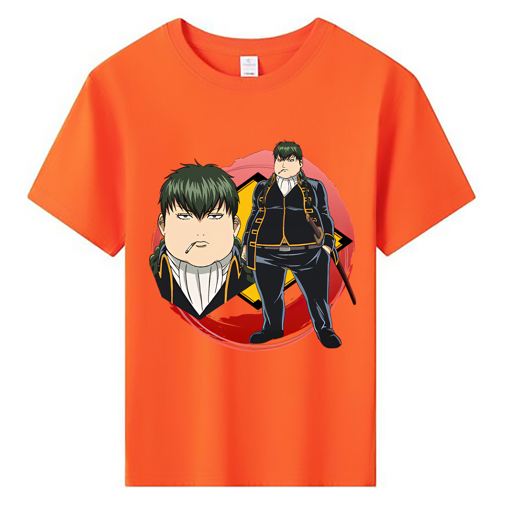 （画像用） ぎんたま 坂田銀時（さかたぎんとき） 神楽 志村新八（しむら しんぱち） GINTAMA Sakata Gintoki Kagura Shimura Shinpachi 綿100％キッズTシャツ（フロントプリント）