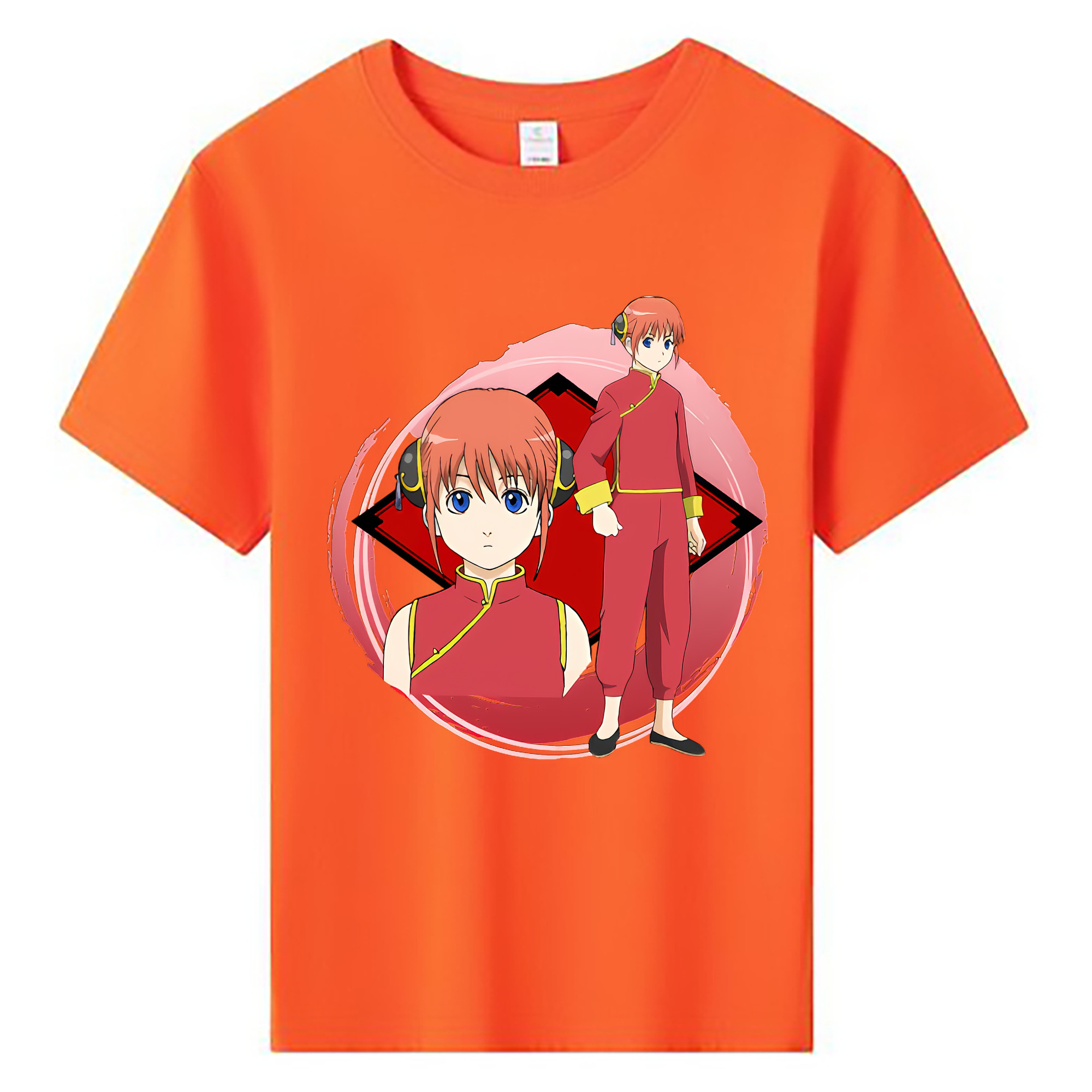 （画像用） ぎんたま 坂田銀時（さかたぎんとき） 神楽 志村新八（しむら しんぱち） GINTAMA Sakata Gintoki Kagura Shimura Shinpachi 綿100％キッズTシャツ（フロントプリント）