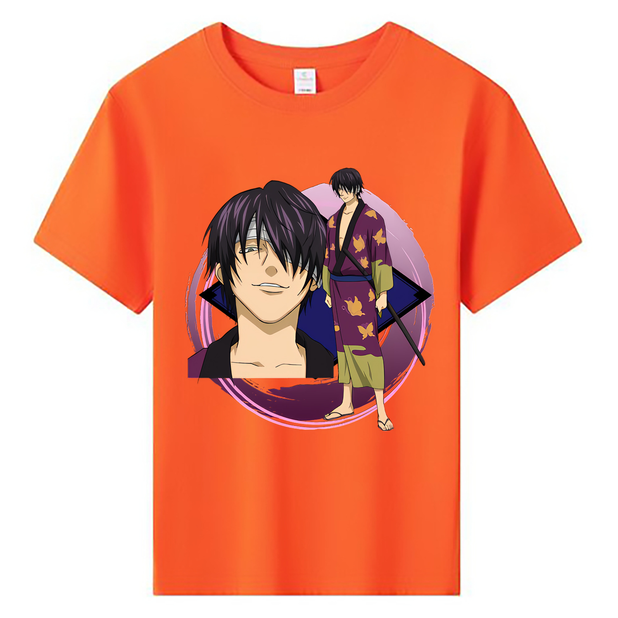 （画像用） ぎんたま 坂田銀時（さかたぎんとき） 神楽 志村新八（しむら しんぱち） GINTAMA Sakata Gintoki Kagura Shimura Shinpachi 綿100％キッズTシャツ（フロントプリント）