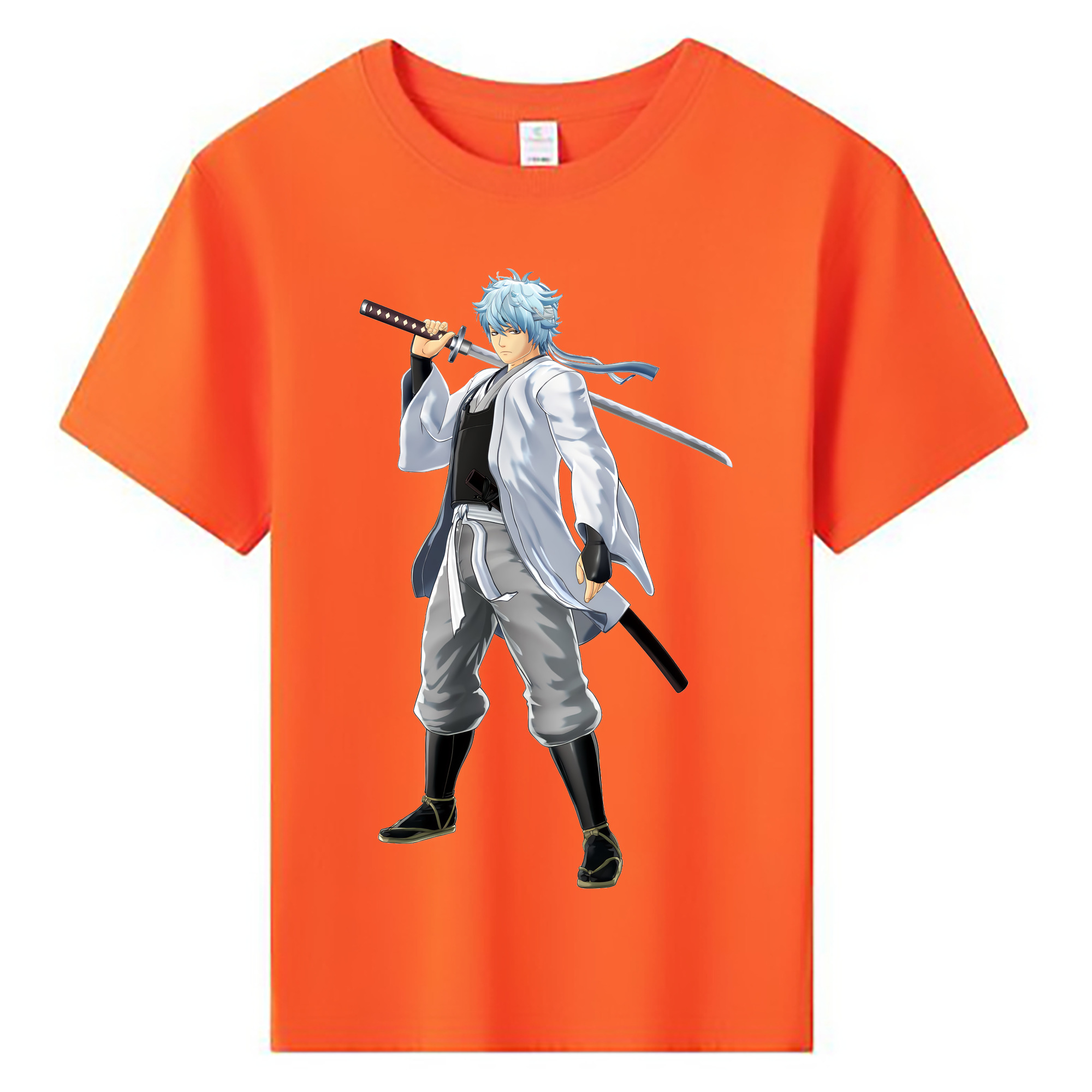 （画像用） ぎんたま 坂田銀時（さかたぎんとき） 神楽 志村新八（しむら しんぱち） GINTAMA Sakata Gintoki Kagura Shimura Shinpachi 綿100％キッズTシャツ（フロントプリント）
