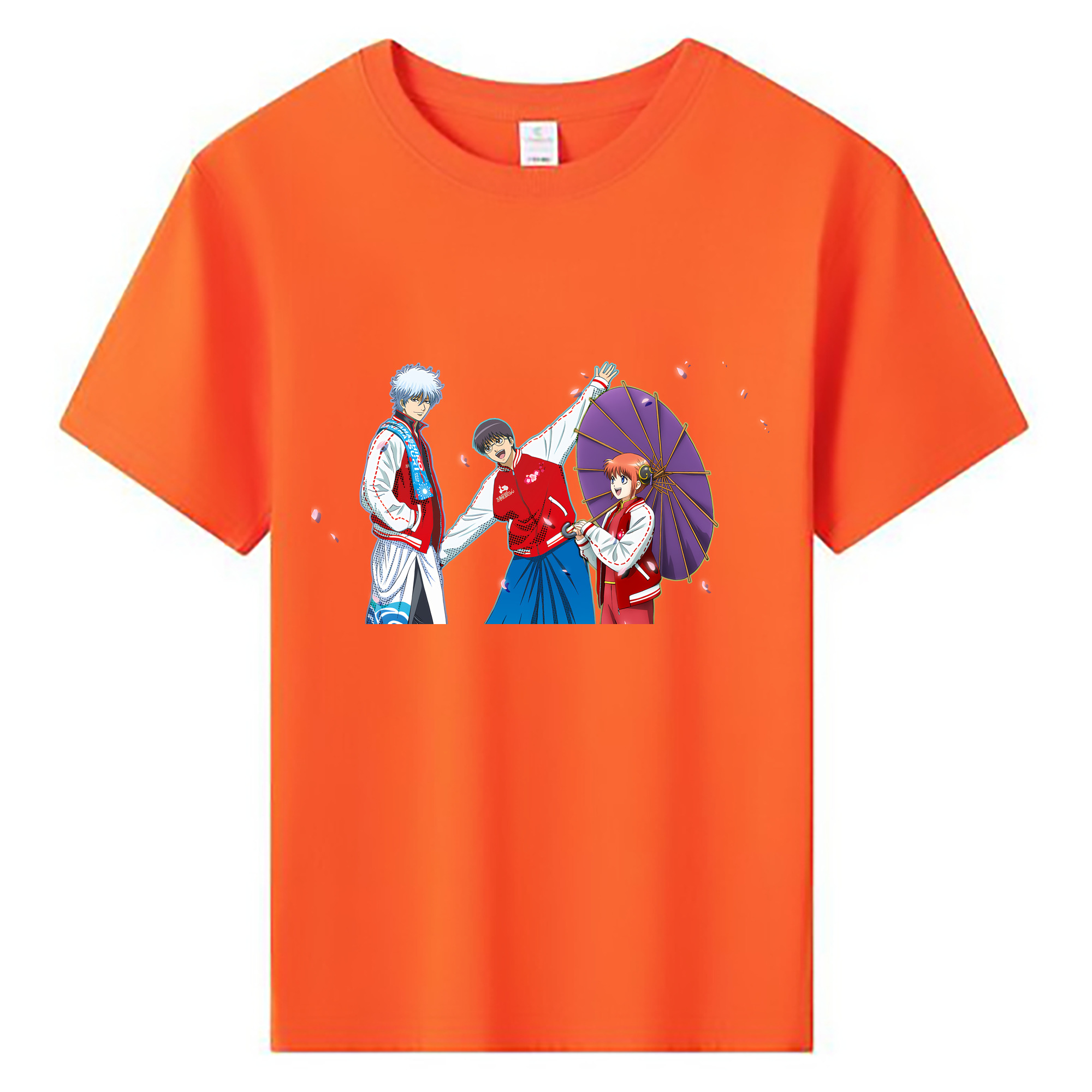 （画像用） ぎんたま 坂田銀時（さかたぎんとき） 神楽 志村新八（しむら しんぱち） GINTAMA Sakata Gintoki Kagura Shimura Shinpachi 綿100％キッズTシャツ（フロントプリント）