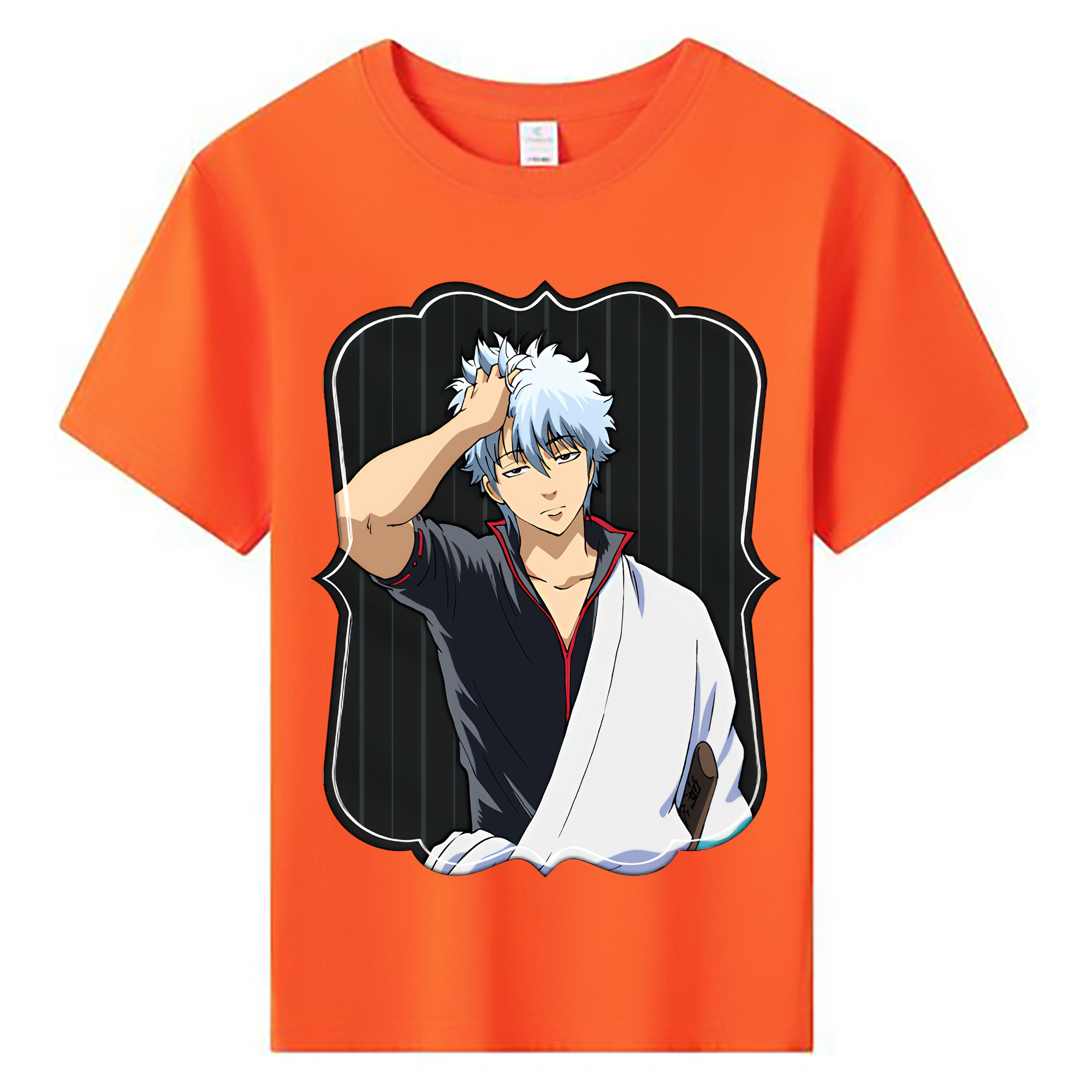 （画像用） ぎんたま 坂田銀時（さかたぎんとき） 神楽 志村新八（しむら しんぱち） GINTAMA Sakata Gintoki Kagura Shimura Shinpachi 綿100％キッズTシャツ（フロントプリント）