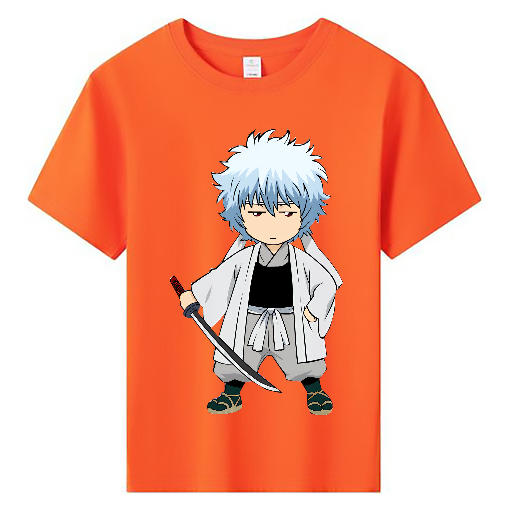 （画像用） ぎんたま 坂田銀時（さかたぎんとき） 神楽 志村新八（しむら しんぱち） GINTAMA Sakata Gintoki Kagura Shimura Shinpachi 綿100％キッズTシャツ（フロントプリント）