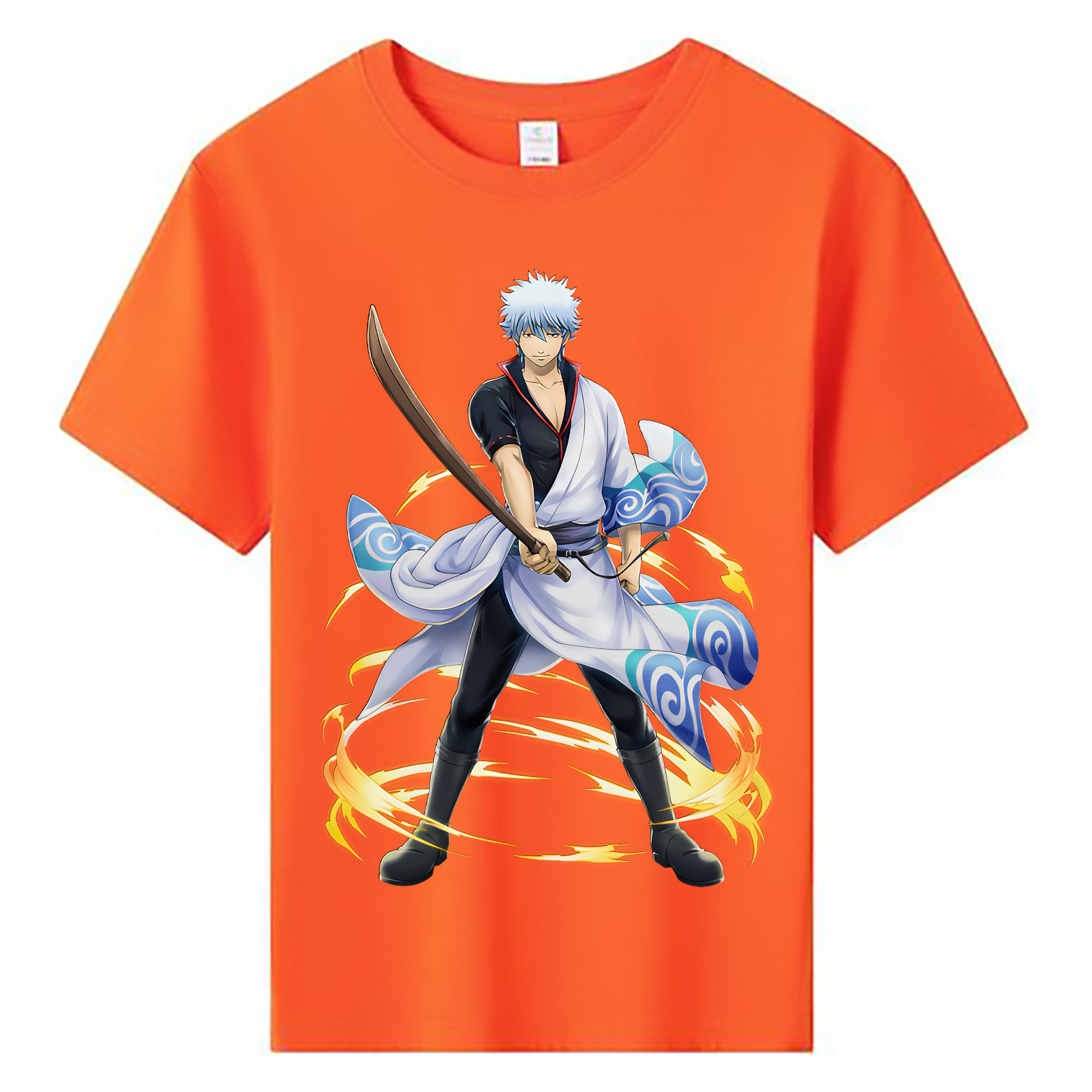 （画像用） ぎんたま 坂田銀時（さかたぎんとき） 神楽 志村新八（しむら しんぱち） GINTAMA Sakata Gintoki Kagura Shimura Shinpachi 綿100％キッズTシャツ（フロントプリント）