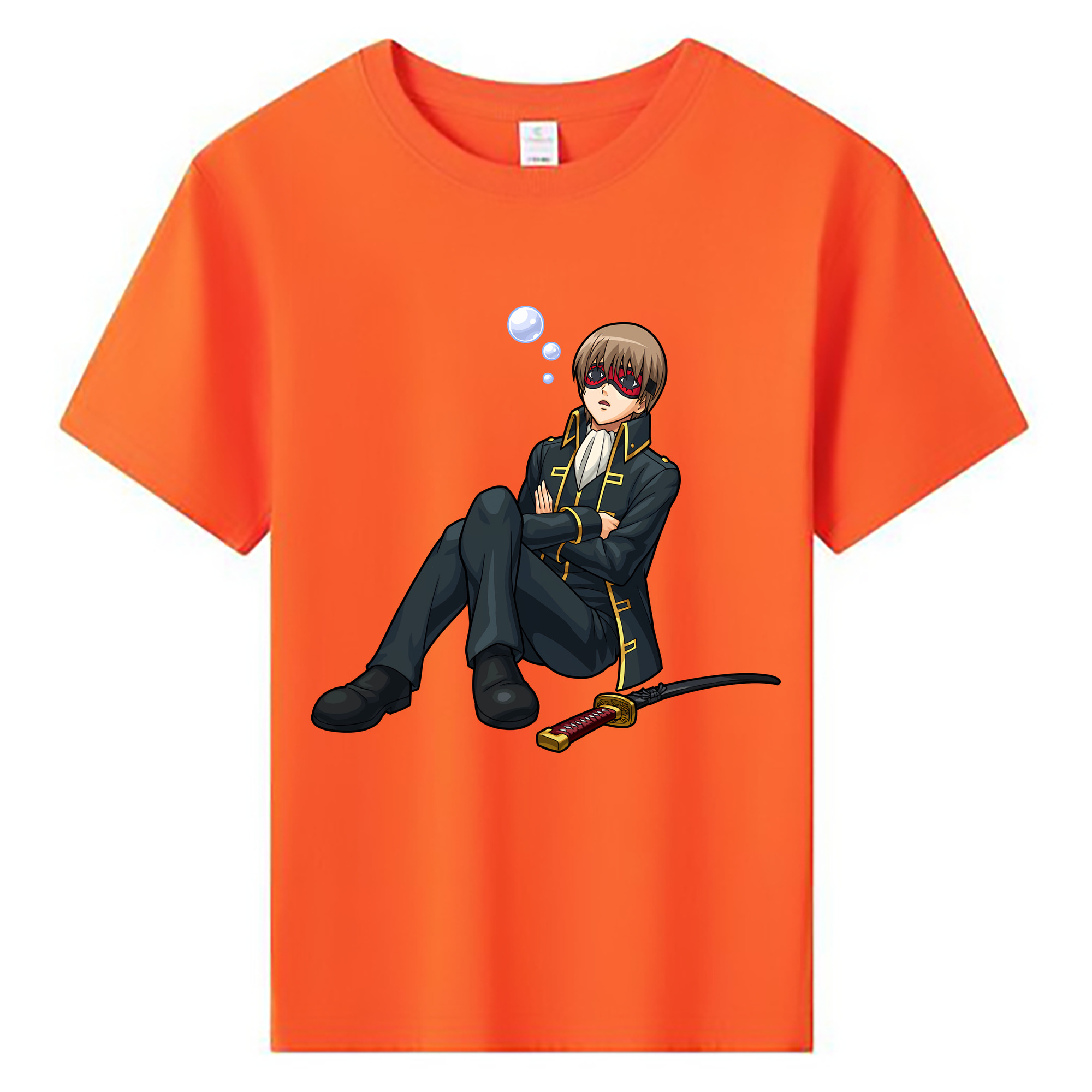 （画像用） ぎんたま 坂田銀時（さかたぎんとき） 神楽 志村新八（しむら しんぱち） GINTAMA Sakata Gintoki Kagura Shimura Shinpachi 綿100％キッズTシャツ（フロントプリント）