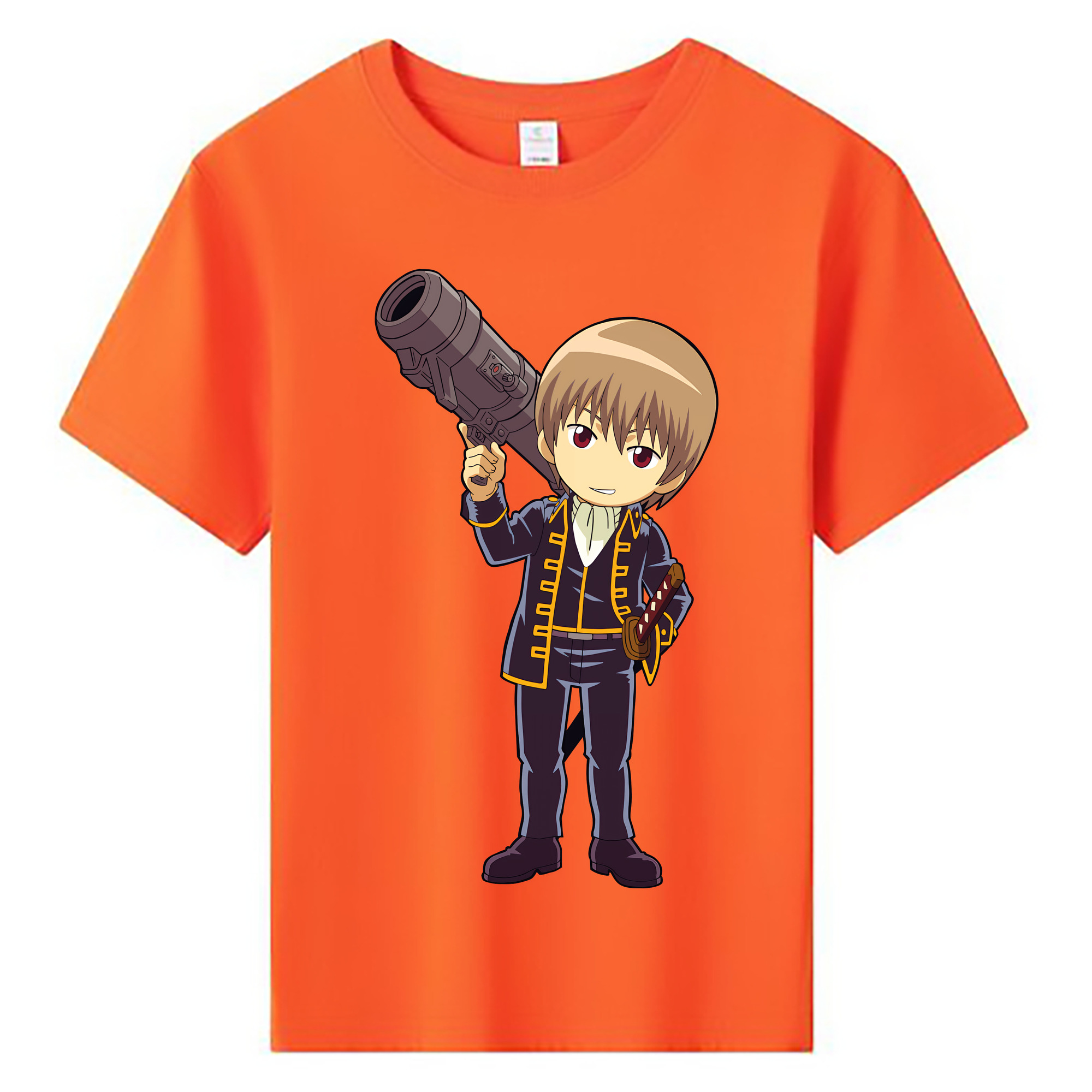 （画像用） ぎんたま 坂田銀時（さかたぎんとき） 神楽 志村新八（しむら しんぱち） GINTAMA Sakata Gintoki Kagura Shimura Shinpachi 綿100％キッズTシャツ（フロントプリント）