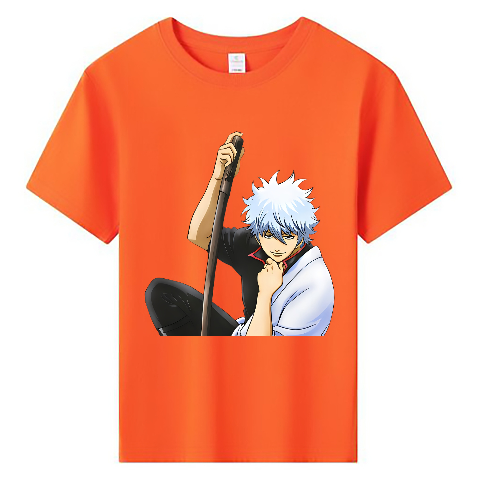 （画像用） ぎんたま 坂田銀時（さかたぎんとき） 神楽 志村新八（しむら しんぱち） GINTAMA Sakata Gintoki Kagura Shimura Shinpachi 綿100％キッズTシャツ（フロントプリント）