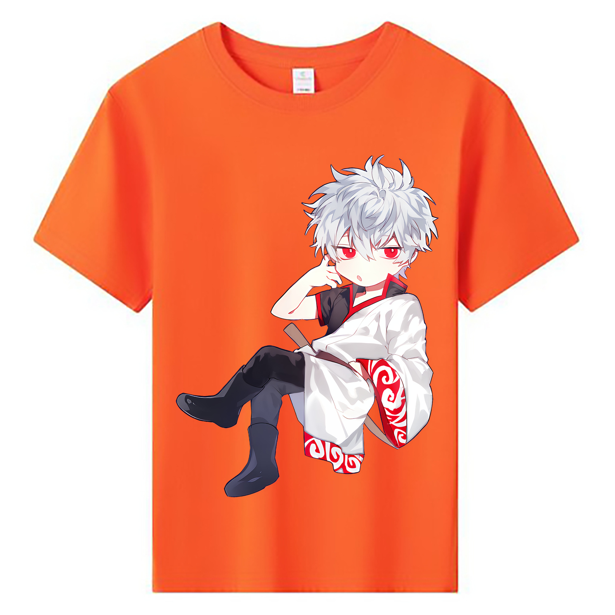 （画像用） ぎんたま 坂田銀時（さかたぎんとき） 神楽 志村新八（しむら しんぱち） GINTAMA Sakata Gintoki Kagura Shimura Shinpachi 綿100％キッズTシャツ（フロントプリント）