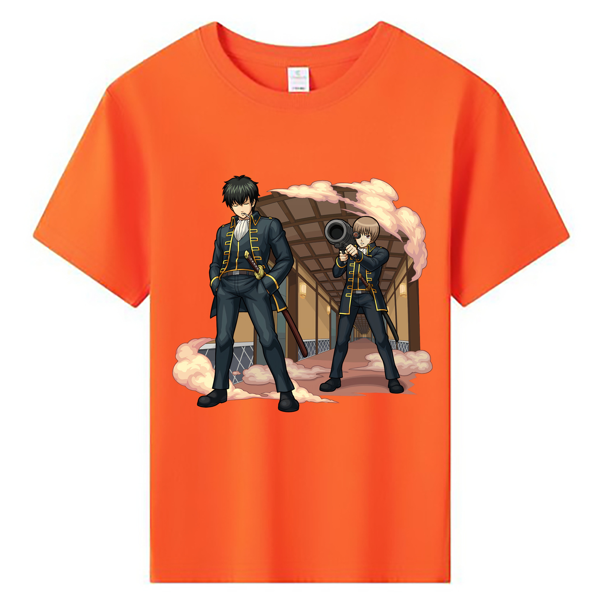 （画像用） ぎんたま 坂田銀時（さかたぎんとき） 神楽 志村新八（しむら しんぱち） GINTAMA Sakata Gintoki Kagura Shimura Shinpachi 綿100％キッズTシャツ（フロントプリント）
