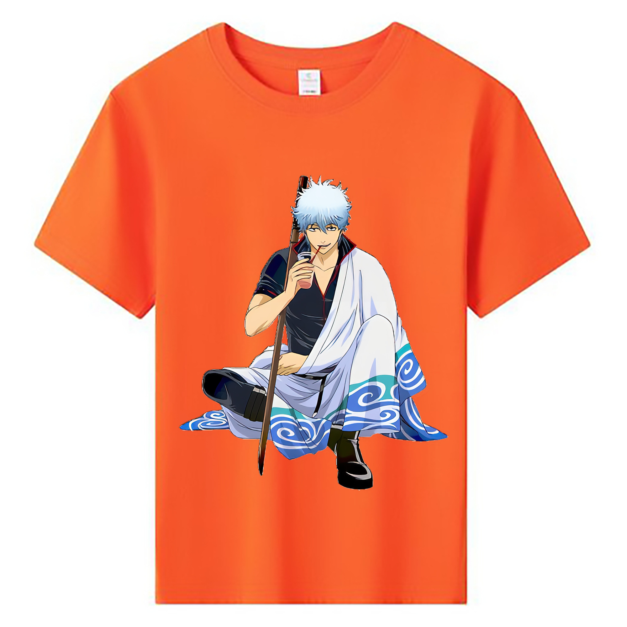 （画像用） ぎんたま 坂田銀時（さかたぎんとき） 神楽 志村新八（しむら しんぱち） GINTAMA Sakata Gintoki Kagura Shimura Shinpachi 綿100％キッズTシャツ（フロントプリント）