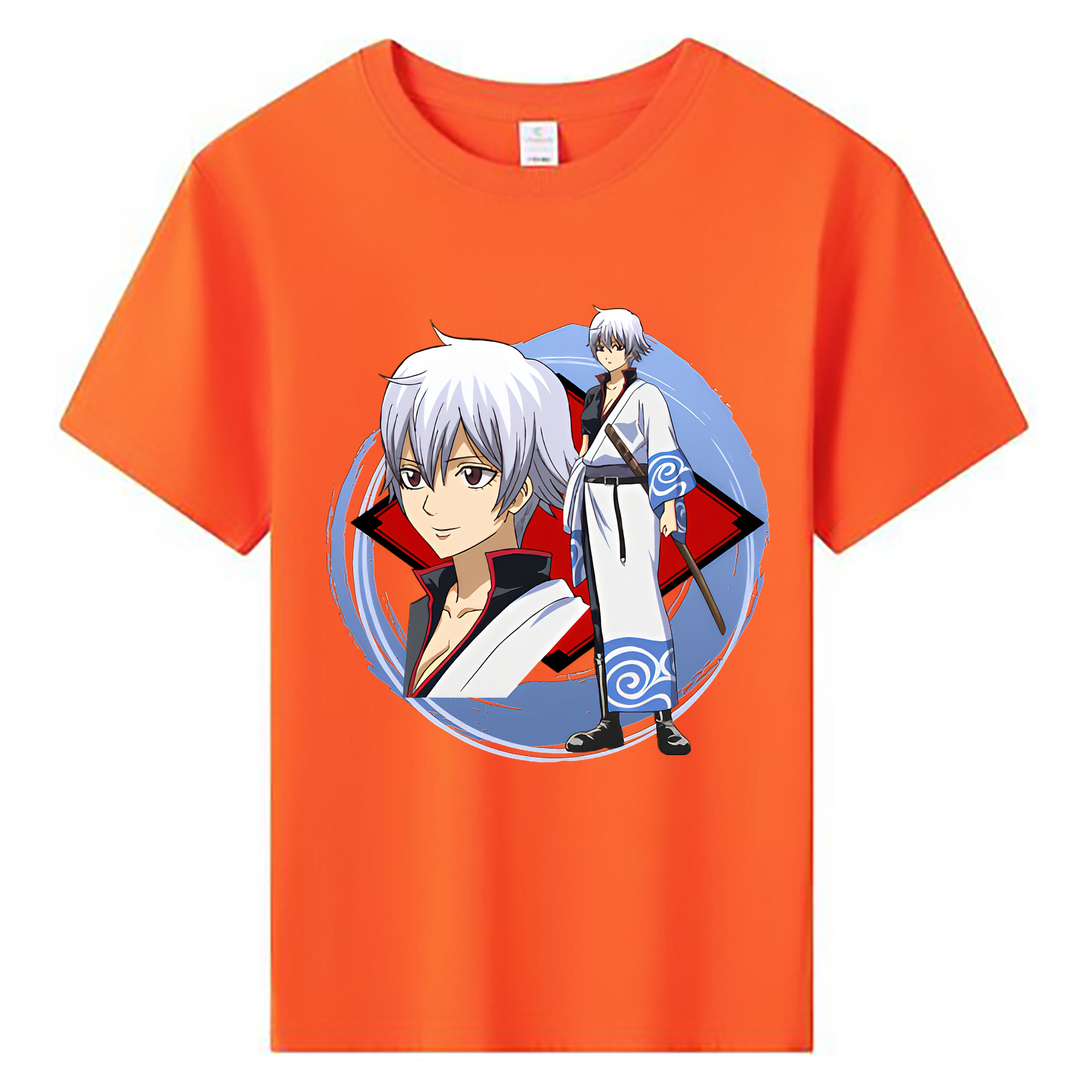 （画像用） ぎんたま 坂田銀時（さかたぎんとき） 神楽 志村新八（しむら しんぱち） GINTAMA Sakata Gintoki Kagura Shimura Shinpachi 綿100％キッズTシャツ（フロントプリント）