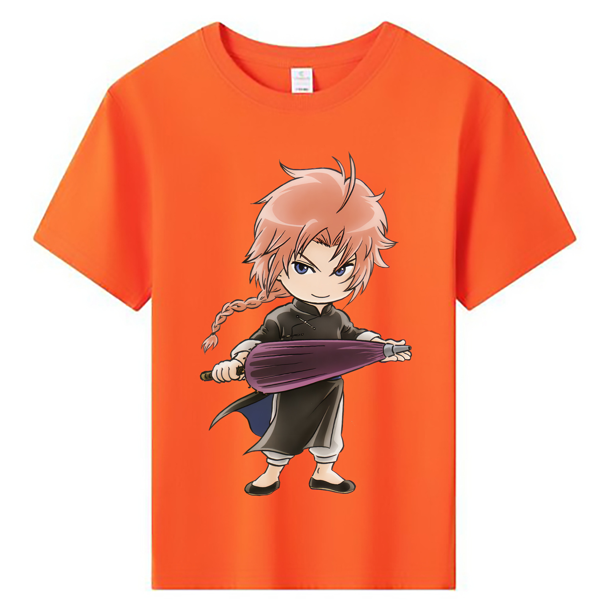 （画像用） ぎんたま 坂田銀時（さかたぎんとき） 神楽 志村新八（しむら しんぱち） GINTAMA Sakata Gintoki Kagura Shimura Shinpachi 綿100％キッズTシャツ（フロントプリント）