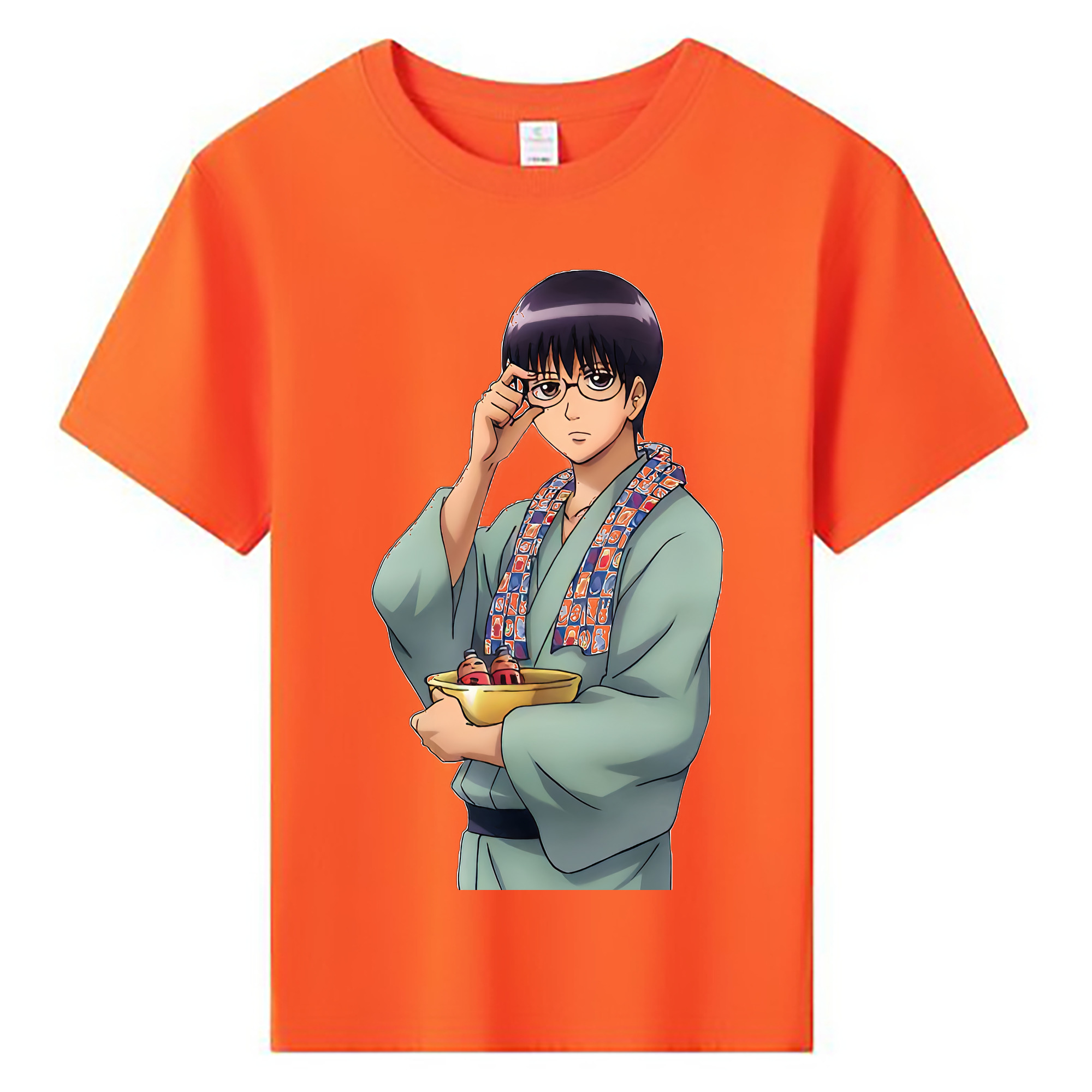 （画像用） ぎんたま 坂田銀時（さかたぎんとき） 神楽 志村新八（しむら しんぱち） GINTAMA Sakata Gintoki Kagura Shimura Shinpachi 綿100％キッズTシャツ（フロントプリント）