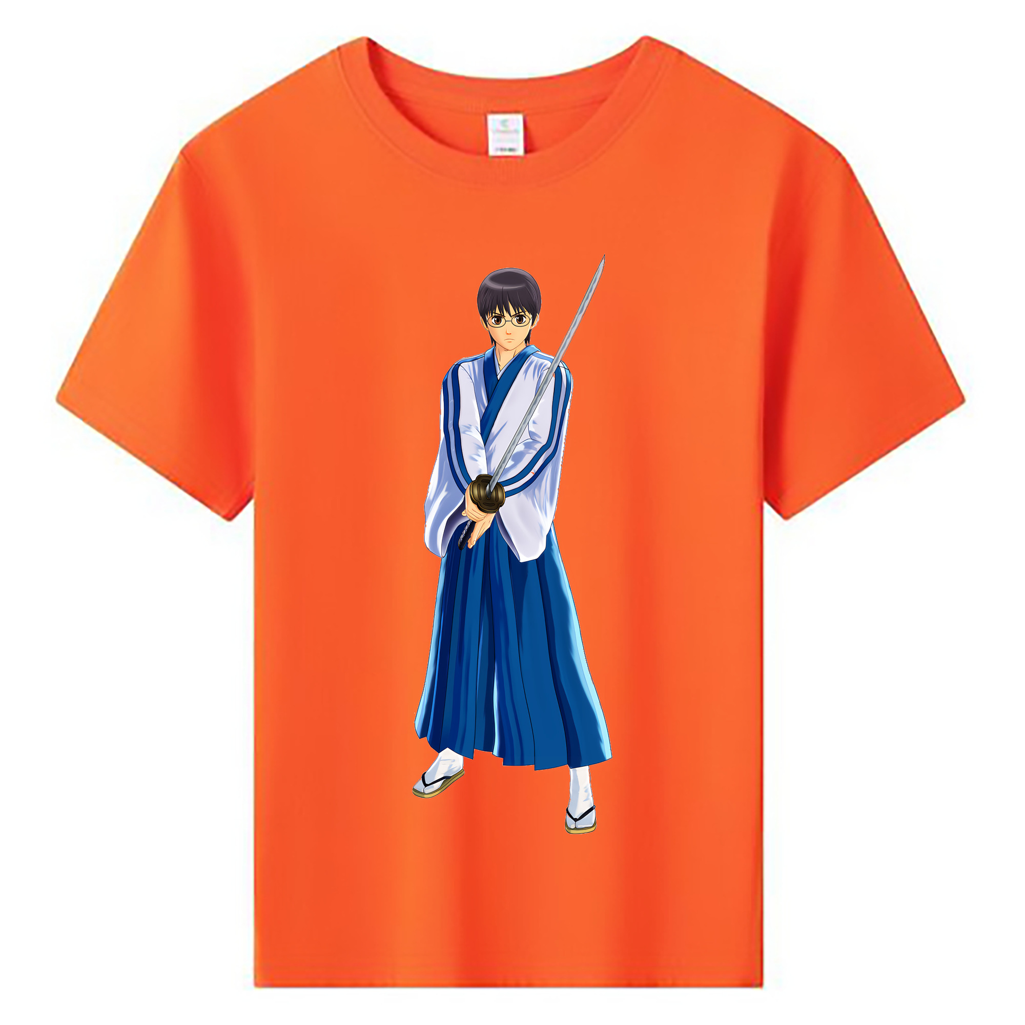（画像用） ぎんたま 坂田銀時（さかたぎんとき） 神楽 志村新八（しむら しんぱち） GINTAMA Sakata Gintoki Kagura Shimura Shinpachi 綿100％キッズTシャツ（フロントプリント）