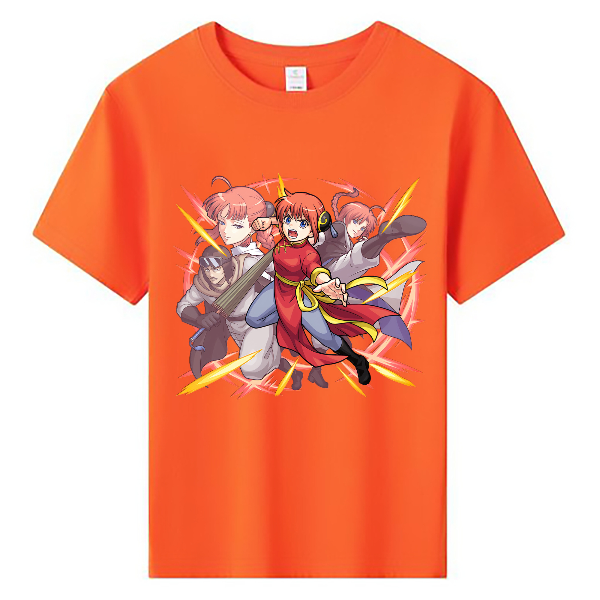 （画像用） ぎんたま 坂田銀時（さかたぎんとき） 神楽 志村新八（しむら しんぱち） GINTAMA Sakata Gintoki Kagura Shimura Shinpachi 綿100％キッズTシャツ（フロントプリント）
