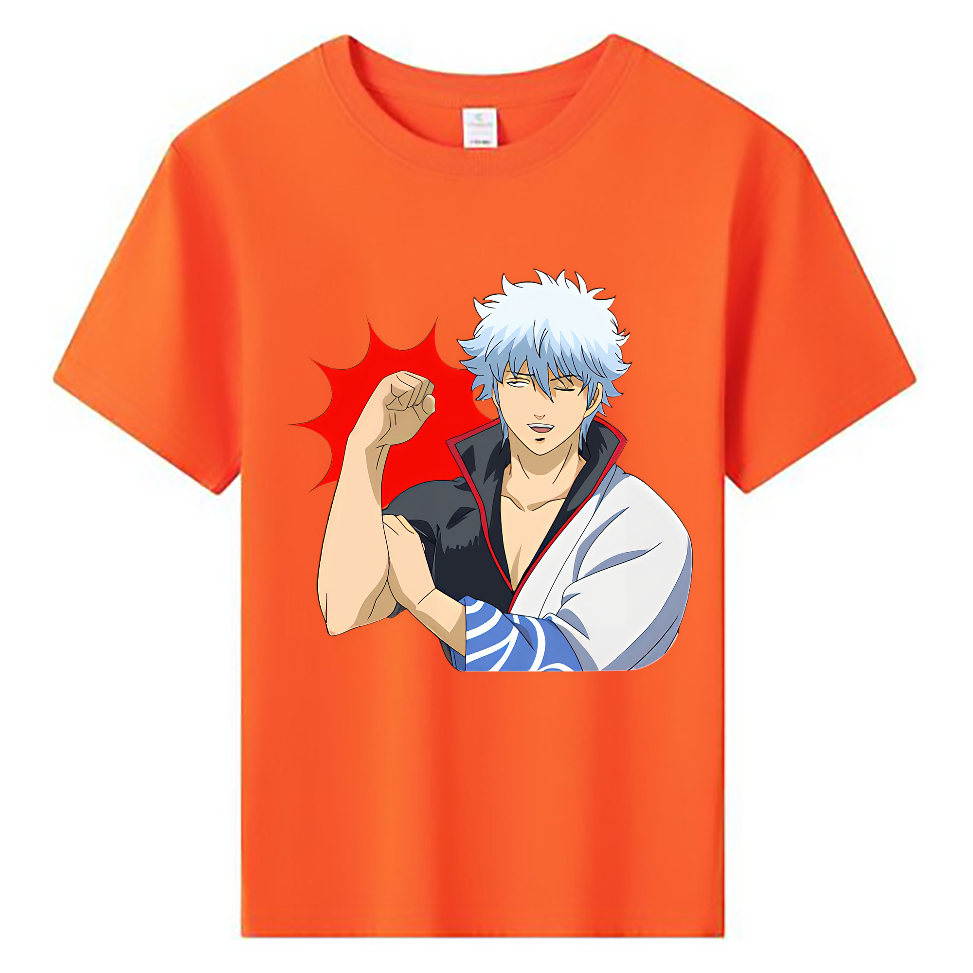 （画像用） ぎんたま 坂田銀時（さかたぎんとき） 神楽 志村新八（しむら しんぱち） GINTAMA Sakata Gintoki Kagura Shimura Shinpachi 綿100％キッズTシャツ（フロントプリント）