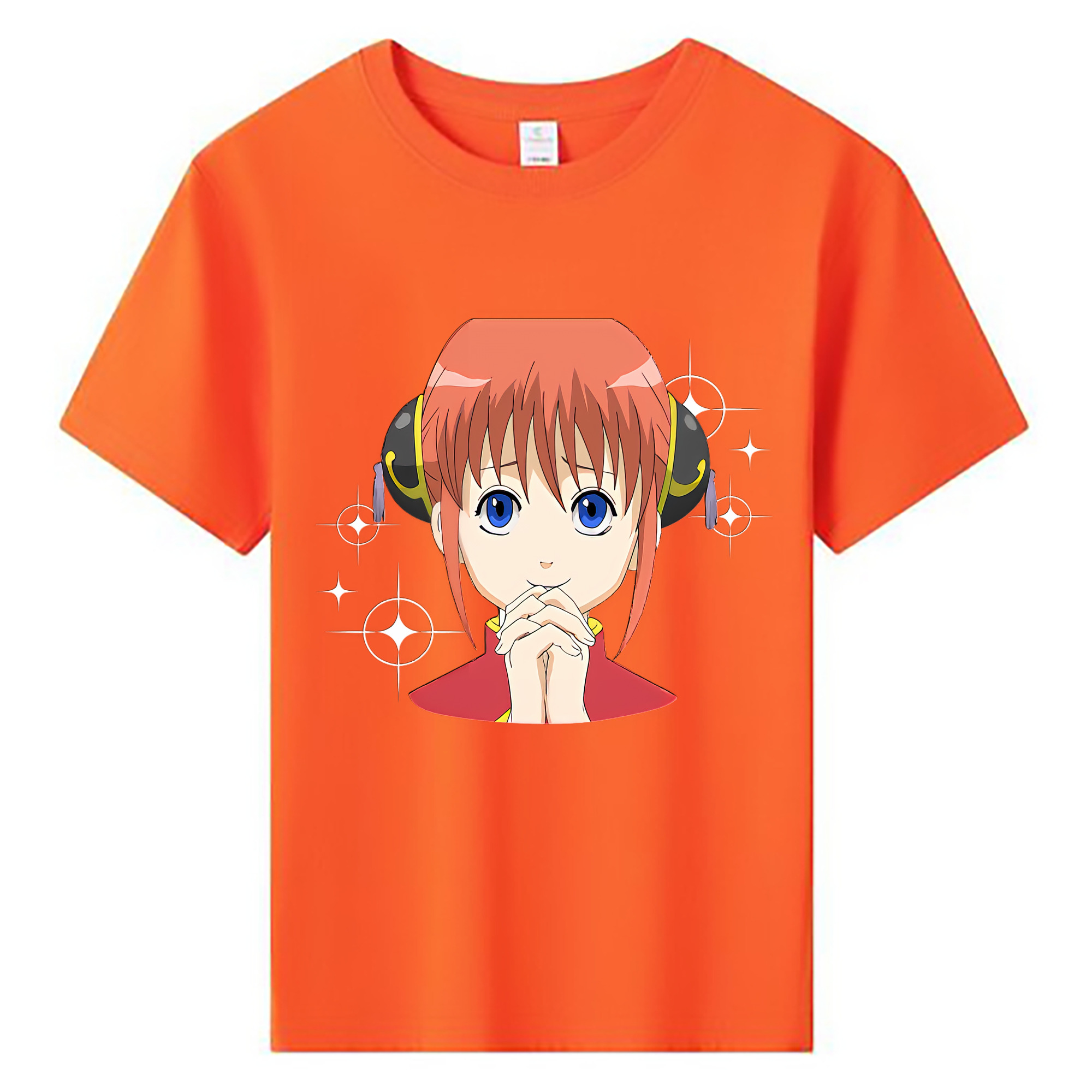 （画像用） ぎんたま 坂田銀時（さかたぎんとき） 神楽 志村新八（しむら しんぱち） GINTAMA Sakata Gintoki Kagura Shimura Shinpachi 綿100％キッズTシャツ（フロントプリント）