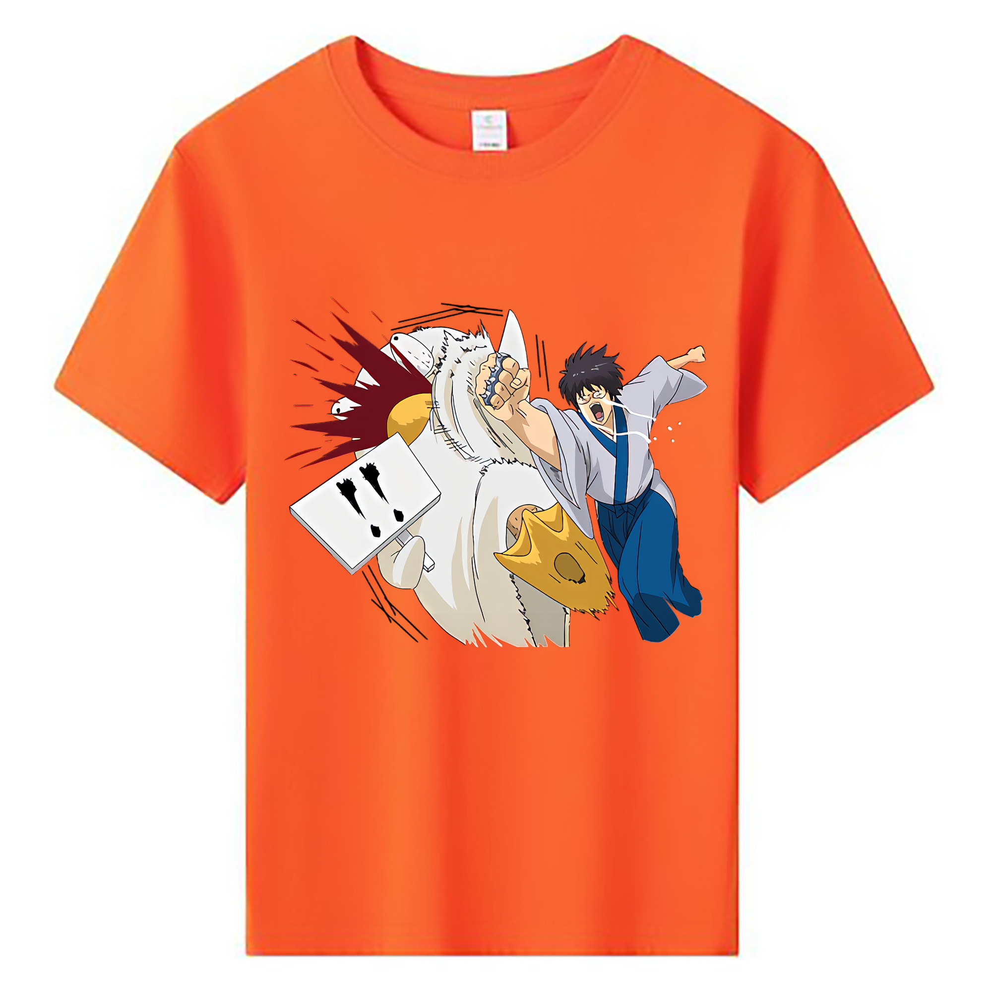 （画像用） ぎんたま 坂田銀時（さかたぎんとき） 神楽 志村新八（しむら しんぱち） GINTAMA Sakata Gintoki Kagura Shimura Shinpachi 綿100％キッズTシャツ（フロントプリント）