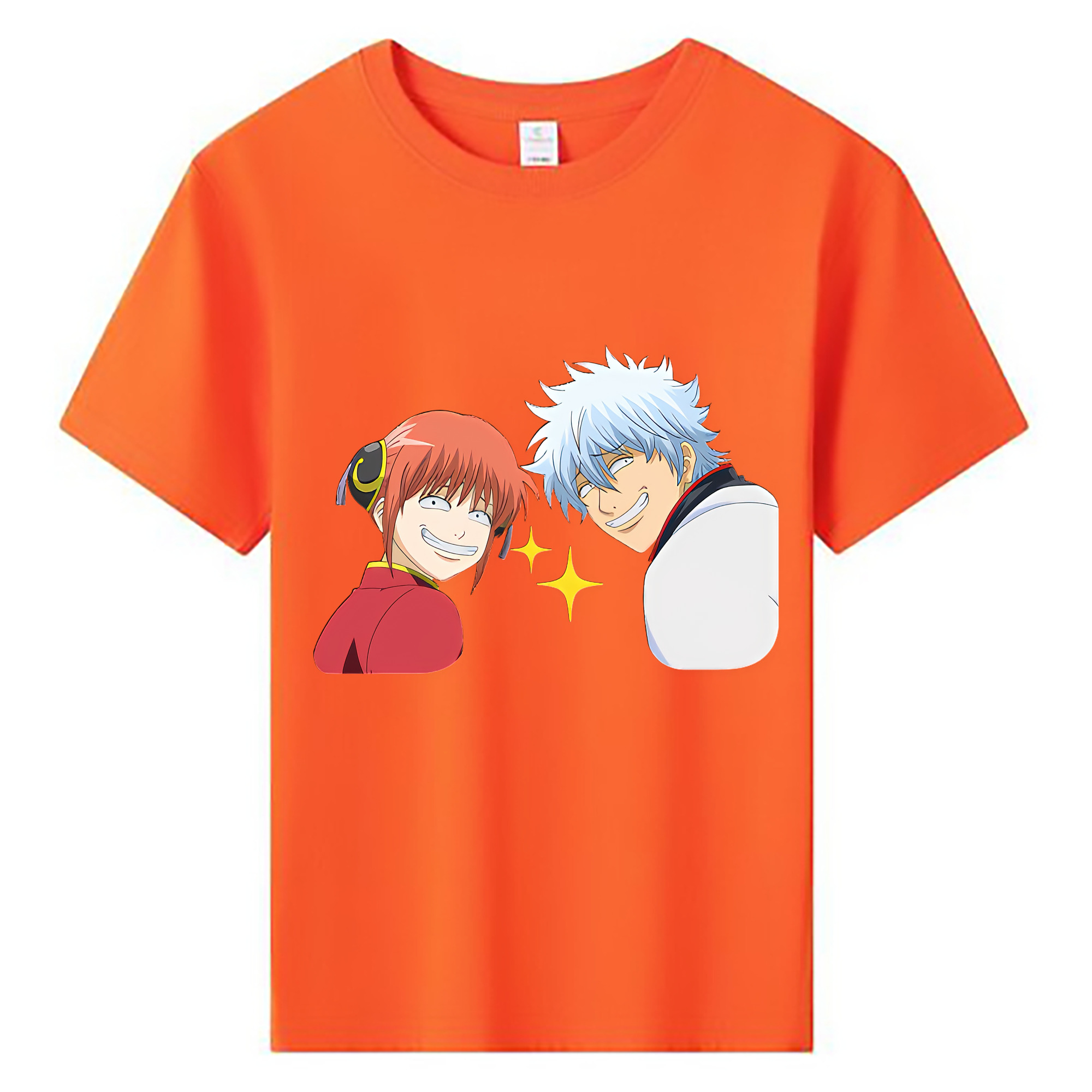 （画像用） ぎんたま 坂田銀時（さかたぎんとき） 神楽 志村新八（しむら しんぱち） GINTAMA Sakata Gintoki Kagura Shimura Shinpachi 綿100％キッズTシャツ（フロントプリント）