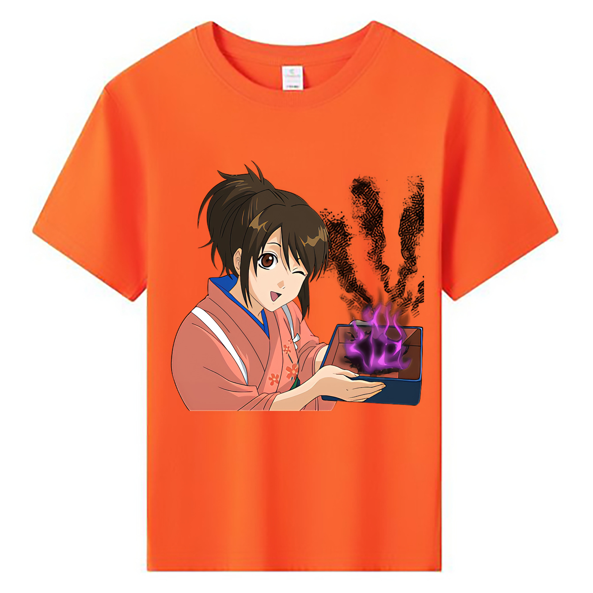 （画像用） ぎんたま 坂田銀時（さかたぎんとき） 神楽 志村新八（しむら しんぱち） GINTAMA Sakata Gintoki Kagura Shimura Shinpachi 綿100％キッズTシャツ（フロントプリント）