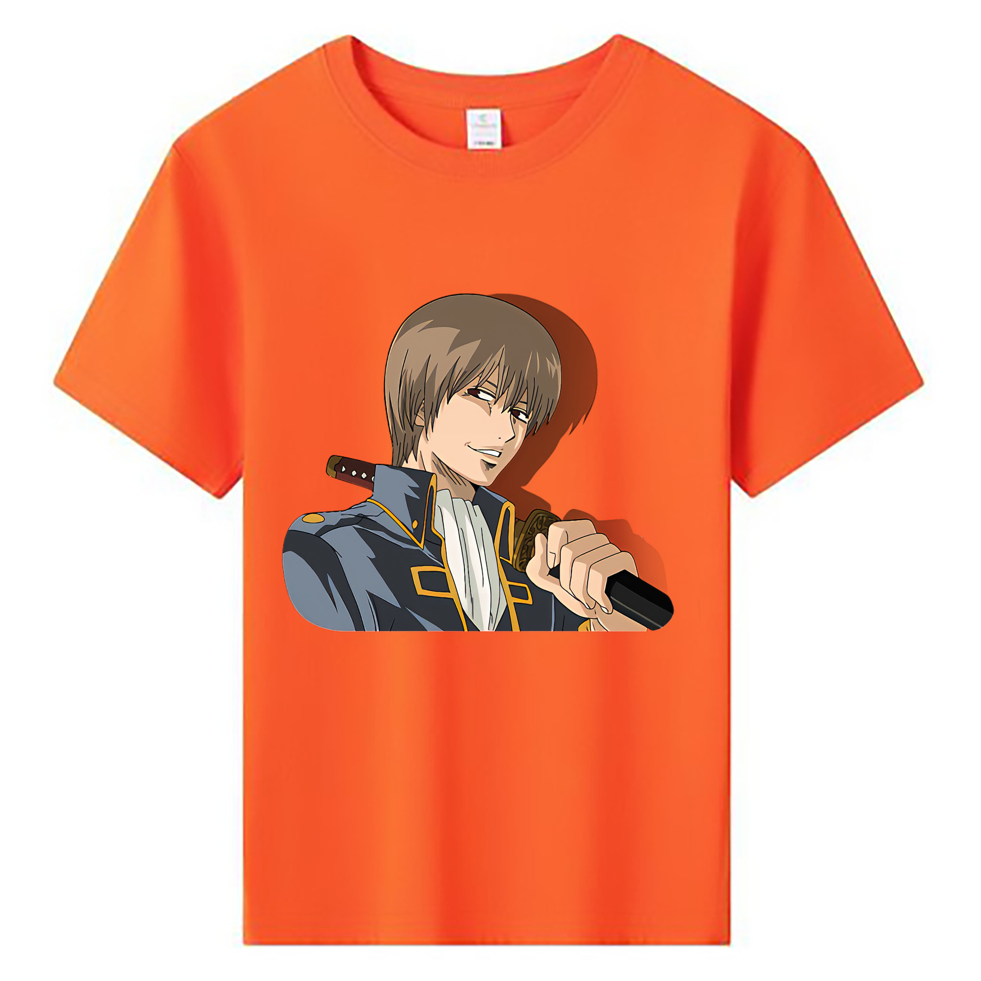 （画像用） ぎんたま 坂田銀時（さかたぎんとき） 神楽 志村新八（しむら しんぱち） GINTAMA Sakata Gintoki Kagura Shimura Shinpachi 綿100％キッズTシャツ（フロントプリント）
