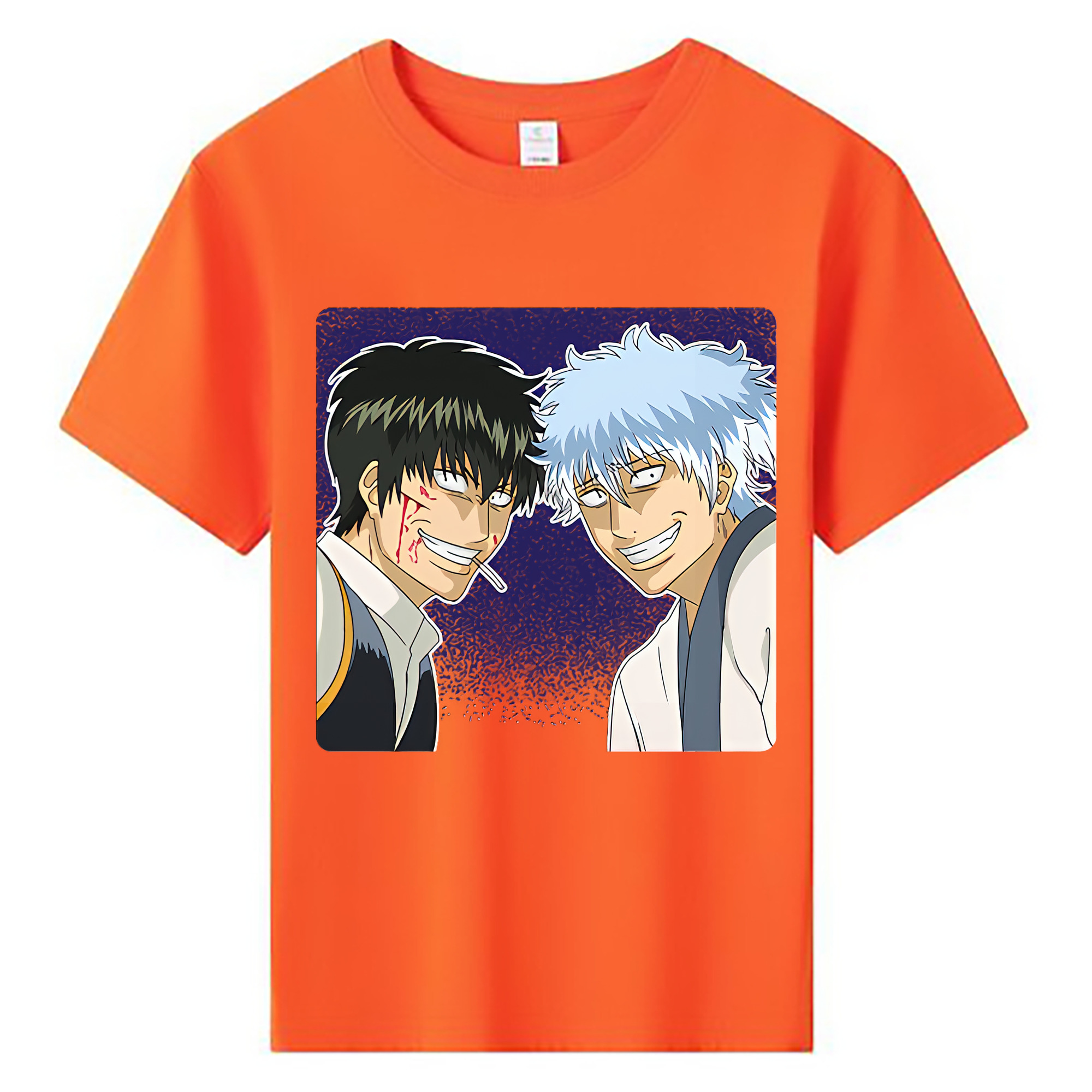 （画像用） ぎんたま 坂田銀時（さかたぎんとき） 神楽 志村新八（しむら しんぱち） GINTAMA Sakata Gintoki Kagura Shimura Shinpachi 綿100％キッズTシャツ（フロントプリント）