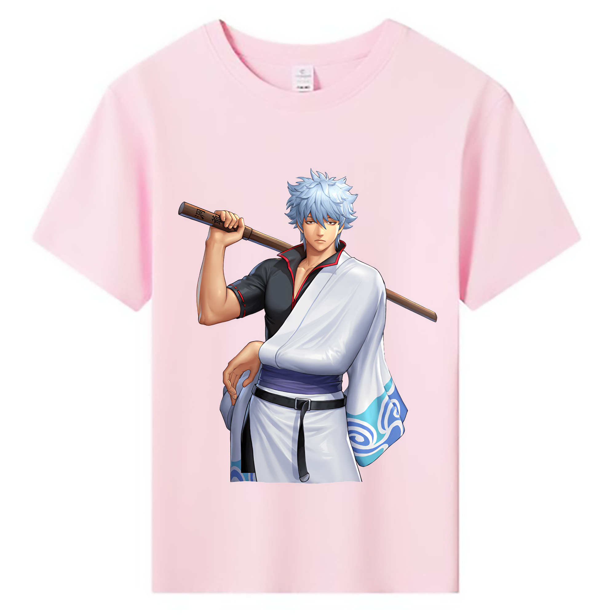 （画像用） ぎんたま 坂田銀時（さかたぎんとき） 神楽 志村新八（しむら しんぱち） GINTAMA Sakata Gintoki Kagura Shimura Shinpachi 綿100％キッズTシャツ（フロントプリント）