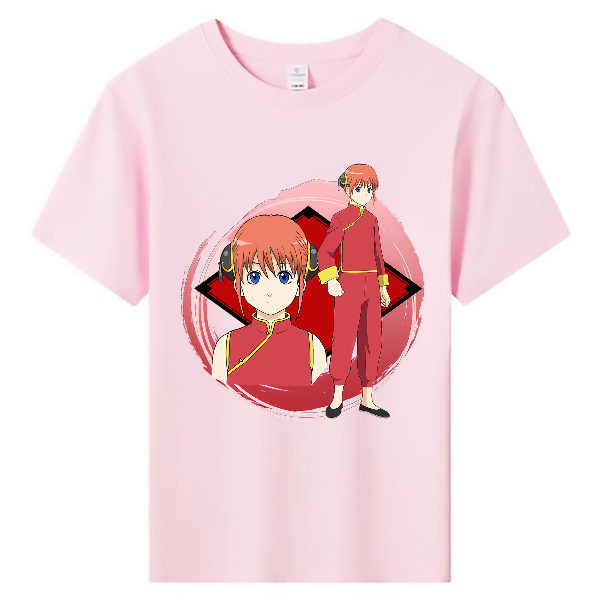 （画像用） ぎんたま 坂田銀時（さかたぎんとき） 神楽 志村新八（しむら しんぱち） GINTAMA Sakata Gintoki Kagura Shimura Shinpachi 綿100％キッズTシャツ（フロントプリント）