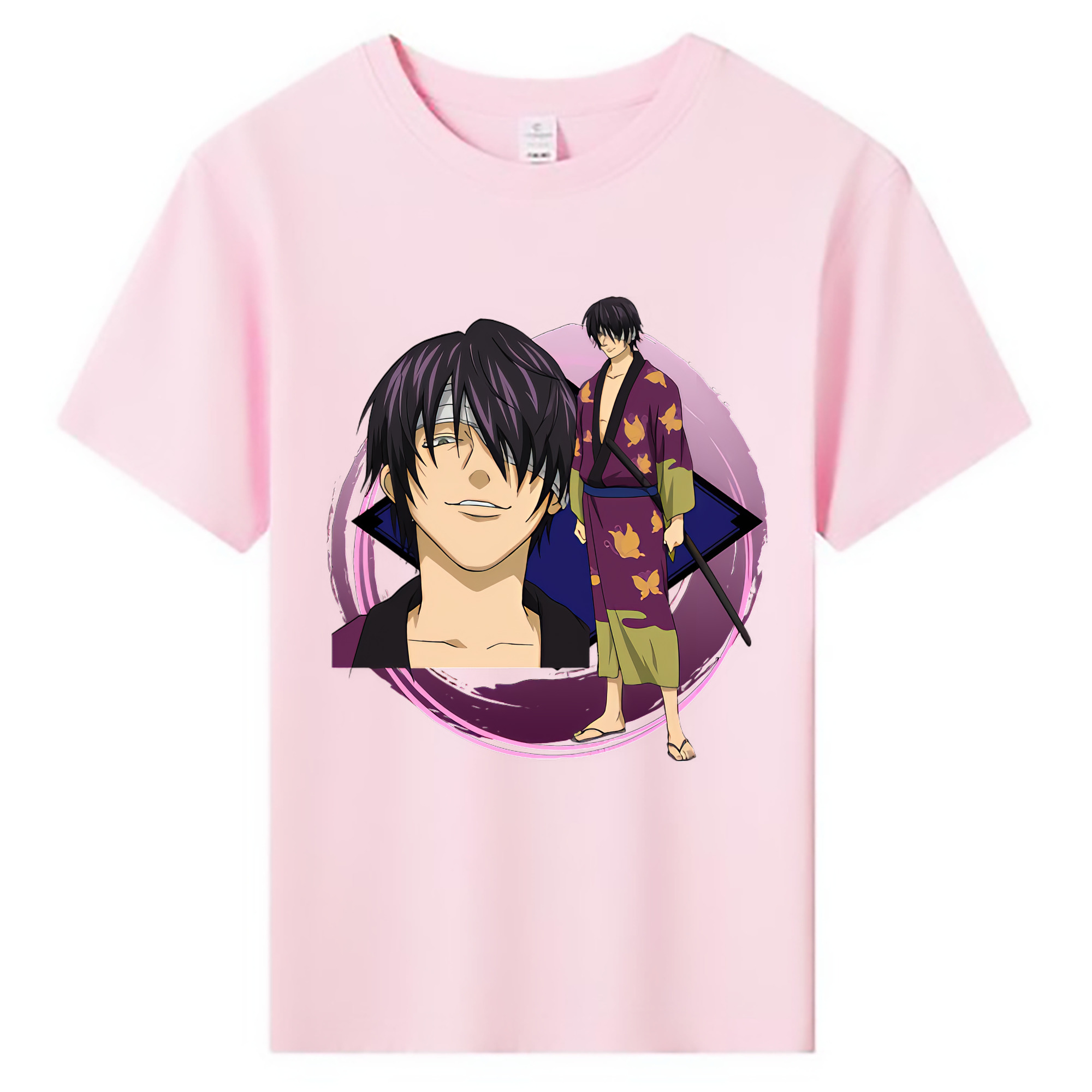 （画像用） ぎんたま 坂田銀時（さかたぎんとき） 神楽 志村新八（しむら しんぱち） GINTAMA Sakata Gintoki Kagura Shimura Shinpachi 綿100％キッズTシャツ（フロントプリント）