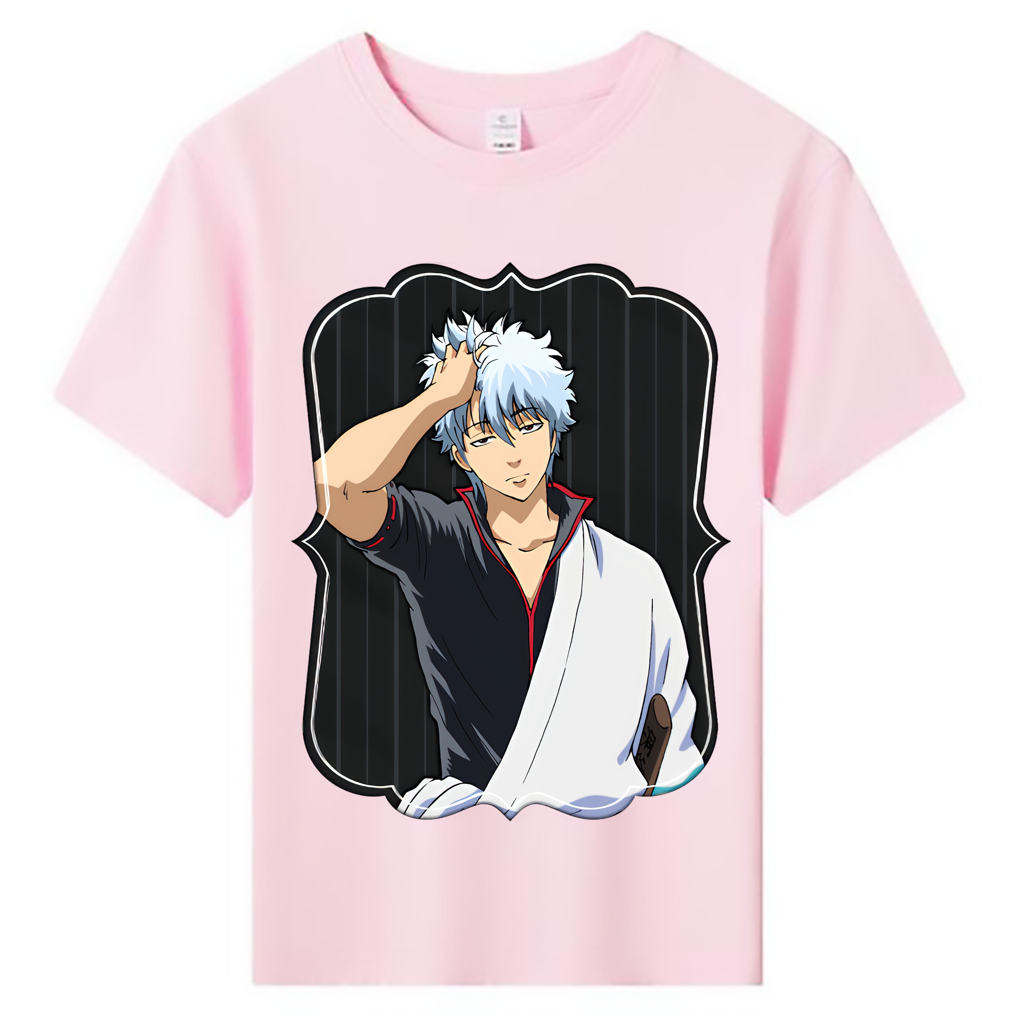 （画像用） ぎんたま 坂田銀時（さかたぎんとき） 神楽 志村新八（しむら しんぱち） GINTAMA Sakata Gintoki Kagura Shimura Shinpachi 綿100％キッズTシャツ（フロントプリント）