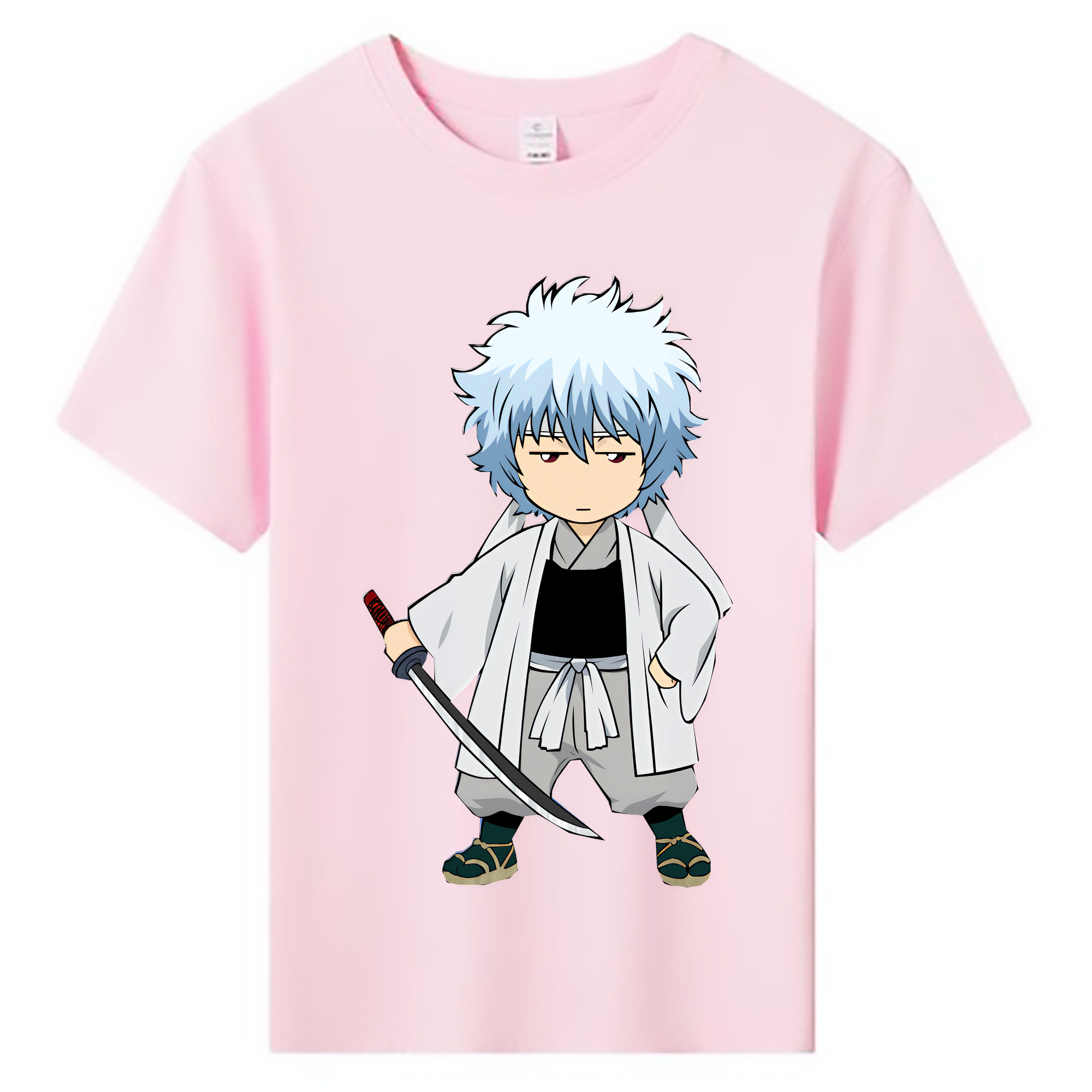 （画像用） ぎんたま 坂田銀時（さかたぎんとき） 神楽 志村新八（しむら しんぱち） GINTAMA Sakata Gintoki Kagura Shimura Shinpachi 綿100％キッズTシャツ（フロントプリント）