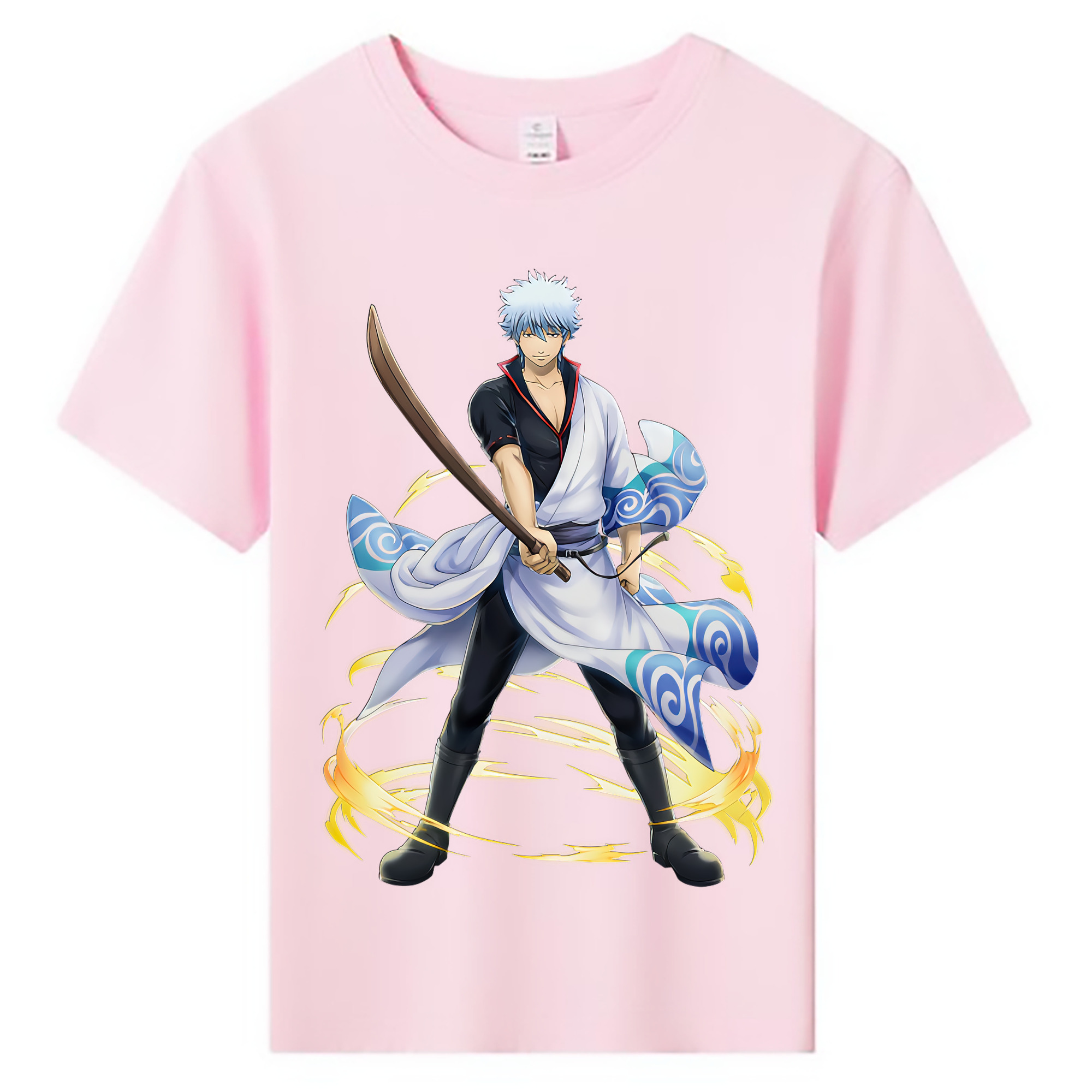 （画像用） ぎんたま 坂田銀時（さかたぎんとき） 神楽 志村新八（しむら しんぱち） GINTAMA Sakata Gintoki Kagura Shimura Shinpachi 綿100％キッズTシャツ（フロントプリント）