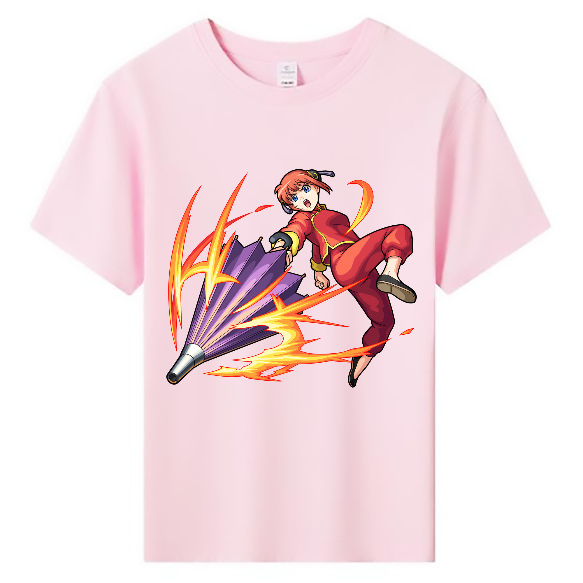 （画像用） ぎんたま 坂田銀時（さかたぎんとき） 神楽 志村新八（しむら しんぱち） GINTAMA Sakata Gintoki Kagura Shimura Shinpachi 綿100％キッズTシャツ（フロントプリント）