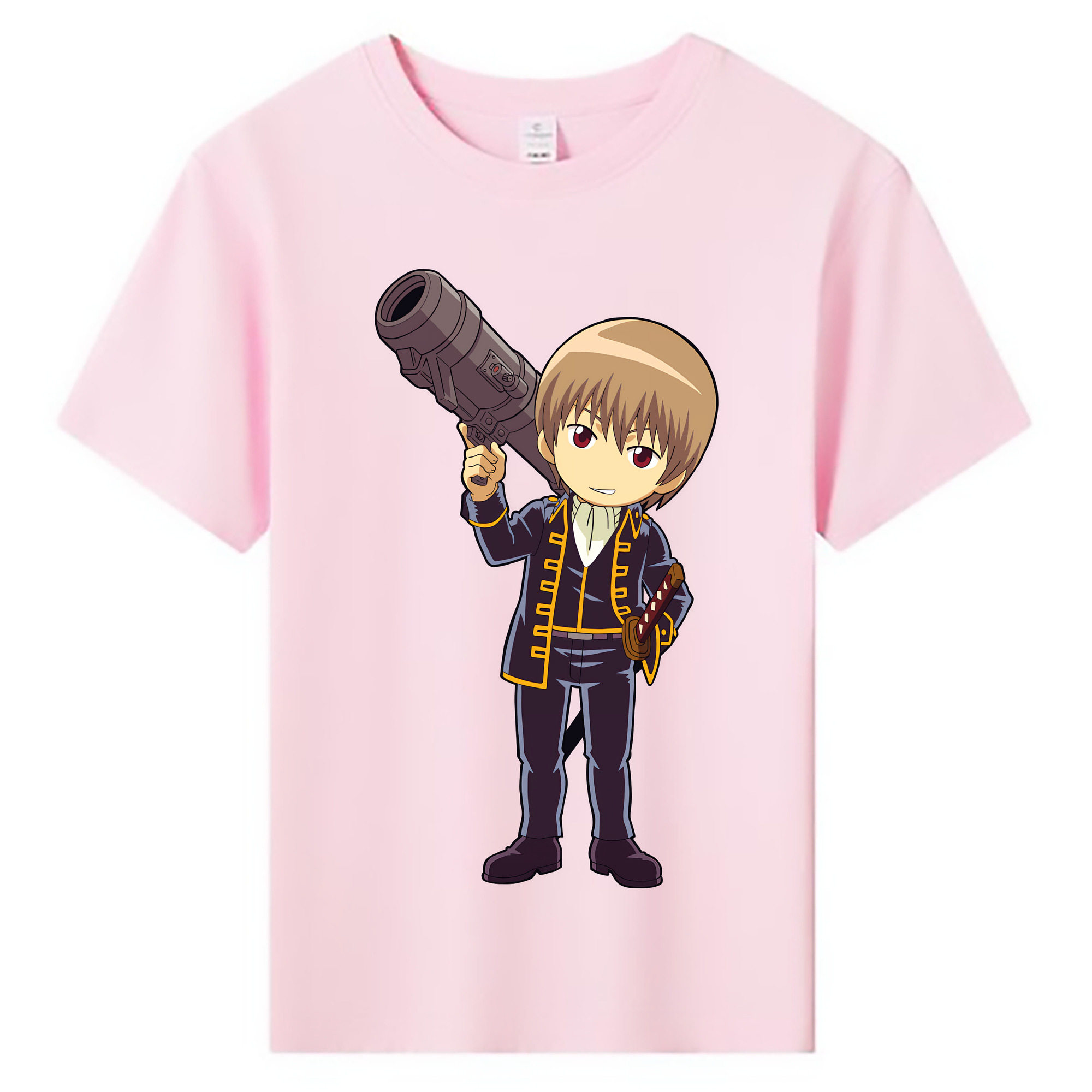 （画像用） ぎんたま 坂田銀時（さかたぎんとき） 神楽 志村新八（しむら しんぱち） GINTAMA Sakata Gintoki Kagura Shimura Shinpachi 綿100％キッズTシャツ（フロントプリント）