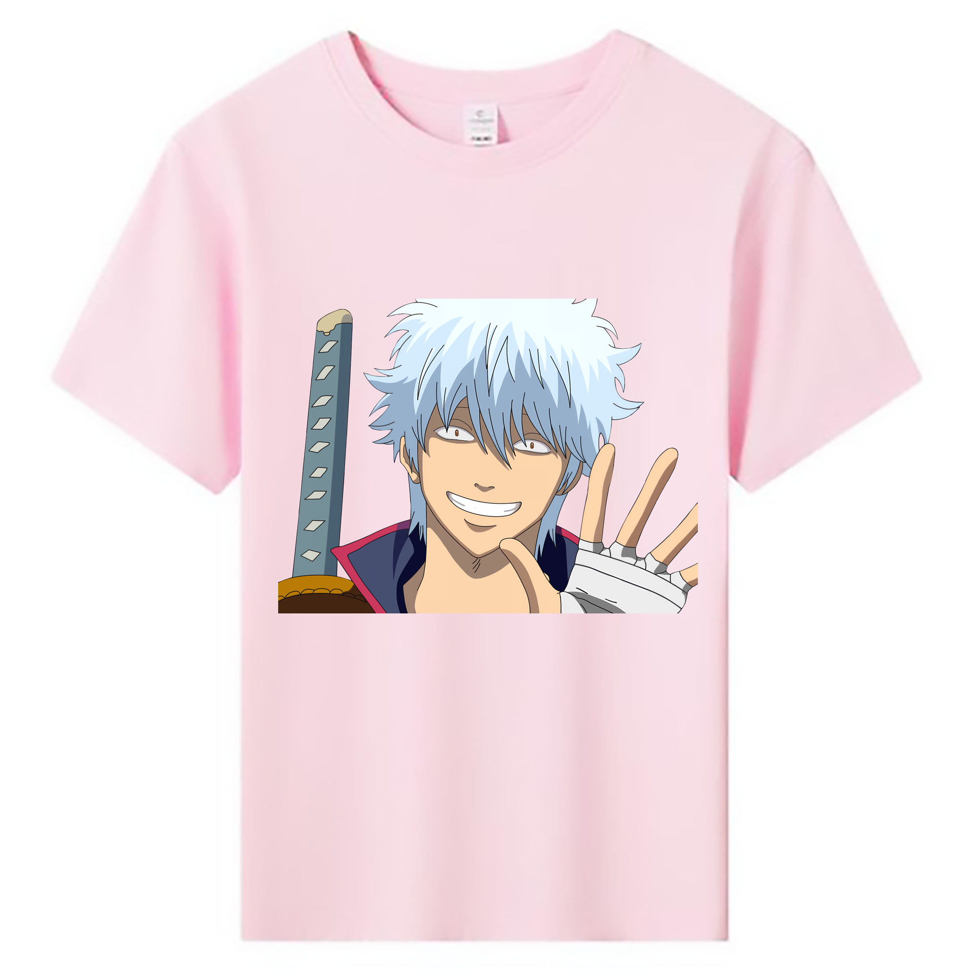 （画像用） ぎんたま 坂田銀時（さかたぎんとき） 神楽 志村新八（しむら しんぱち） GINTAMA Sakata Gintoki Kagura Shimura Shinpachi 綿100％キッズTシャツ（フロントプリント）