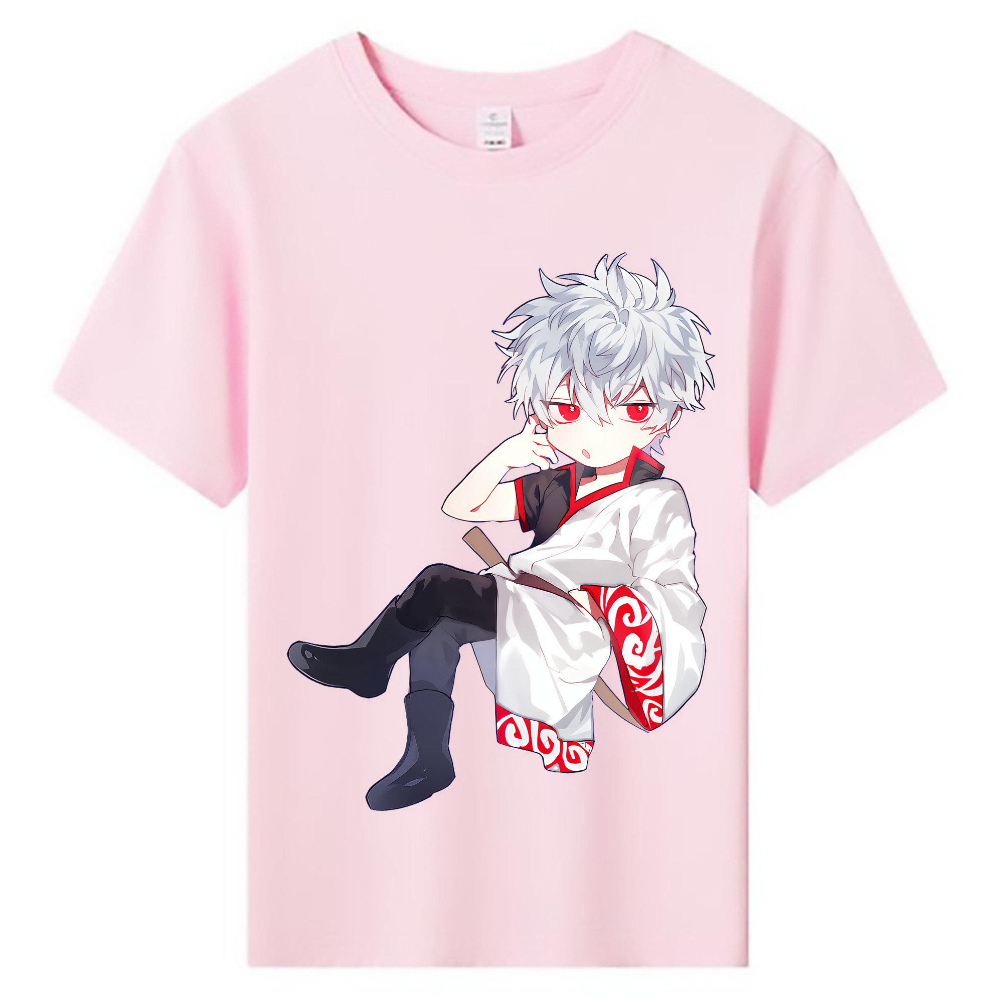 （画像用） ぎんたま 坂田銀時（さかたぎんとき） 神楽 志村新八（しむら しんぱち） GINTAMA Sakata Gintoki Kagura Shimura Shinpachi 綿100％キッズTシャツ（フロントプリント）