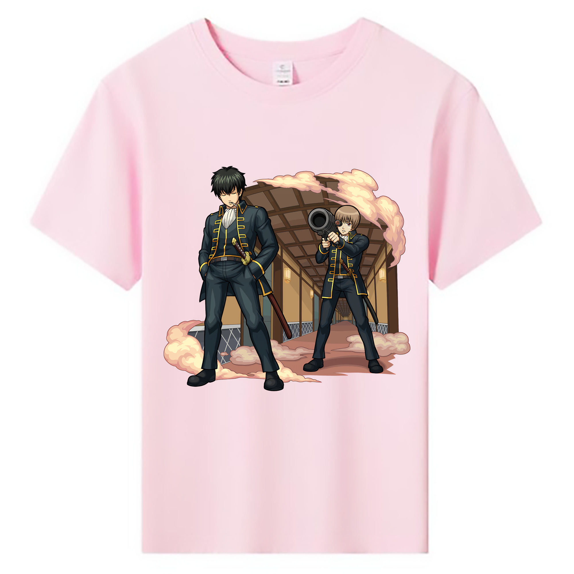 （画像用） ぎんたま 坂田銀時（さかたぎんとき） 神楽 志村新八（しむら しんぱち） GINTAMA Sakata Gintoki Kagura Shimura Shinpachi 綿100％キッズTシャツ（フロントプリント）