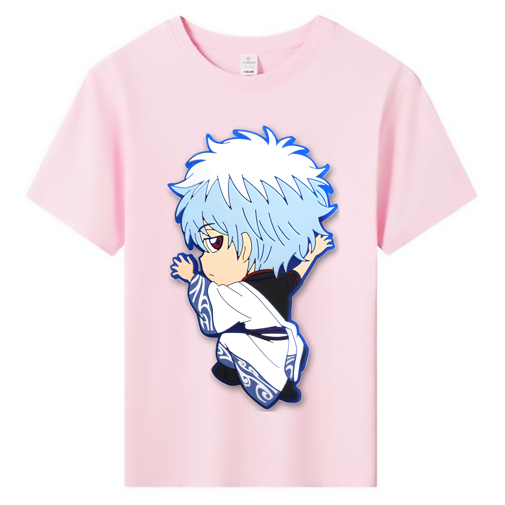 （画像用） ぎんたま 坂田銀時（さかたぎんとき） 神楽 志村新八（しむら しんぱち） GINTAMA Sakata Gintoki Kagura Shimura Shinpachi 綿100％キッズTシャツ（フロントプリント）